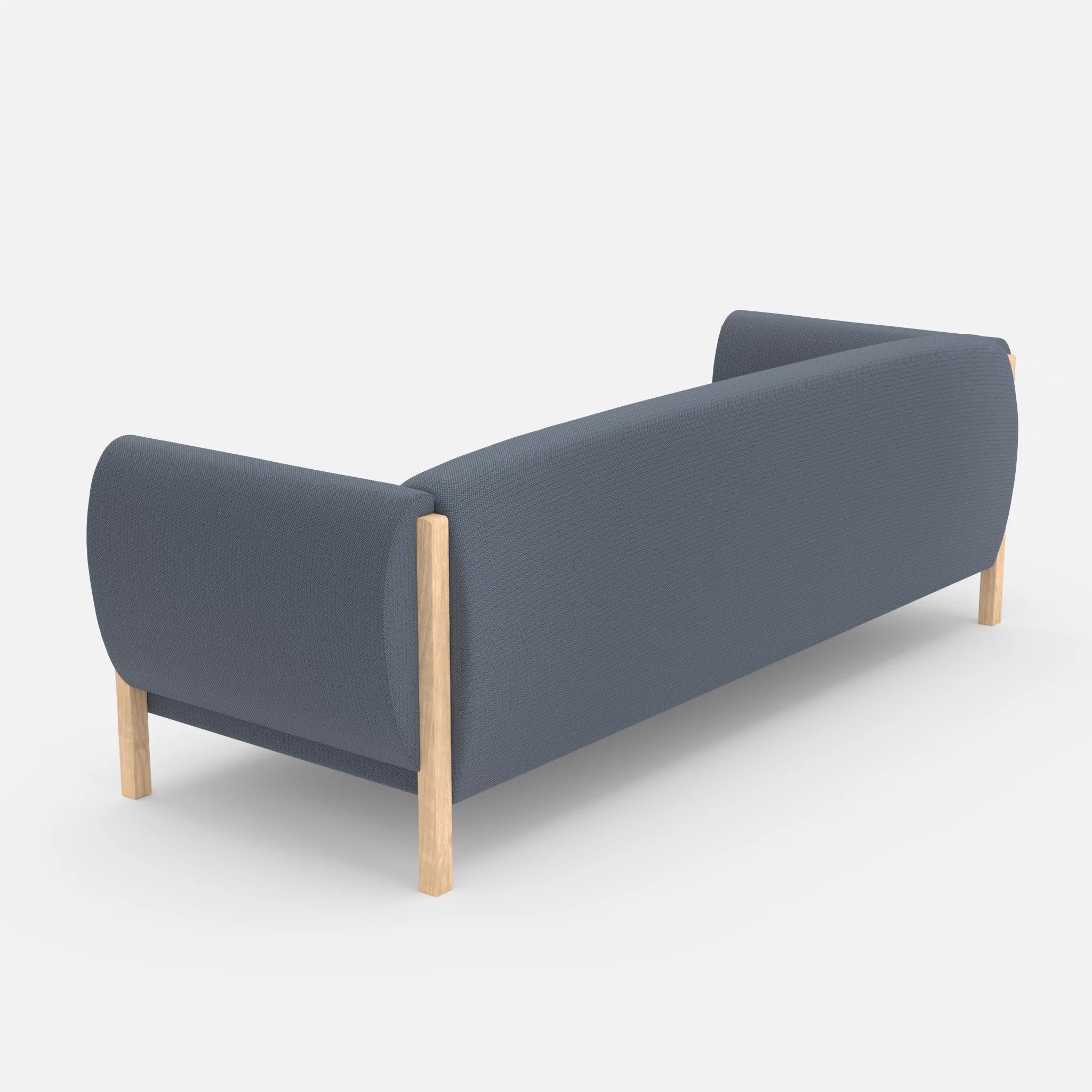 3 Sitzer Sofa Mallow credosea in Blau von hinten