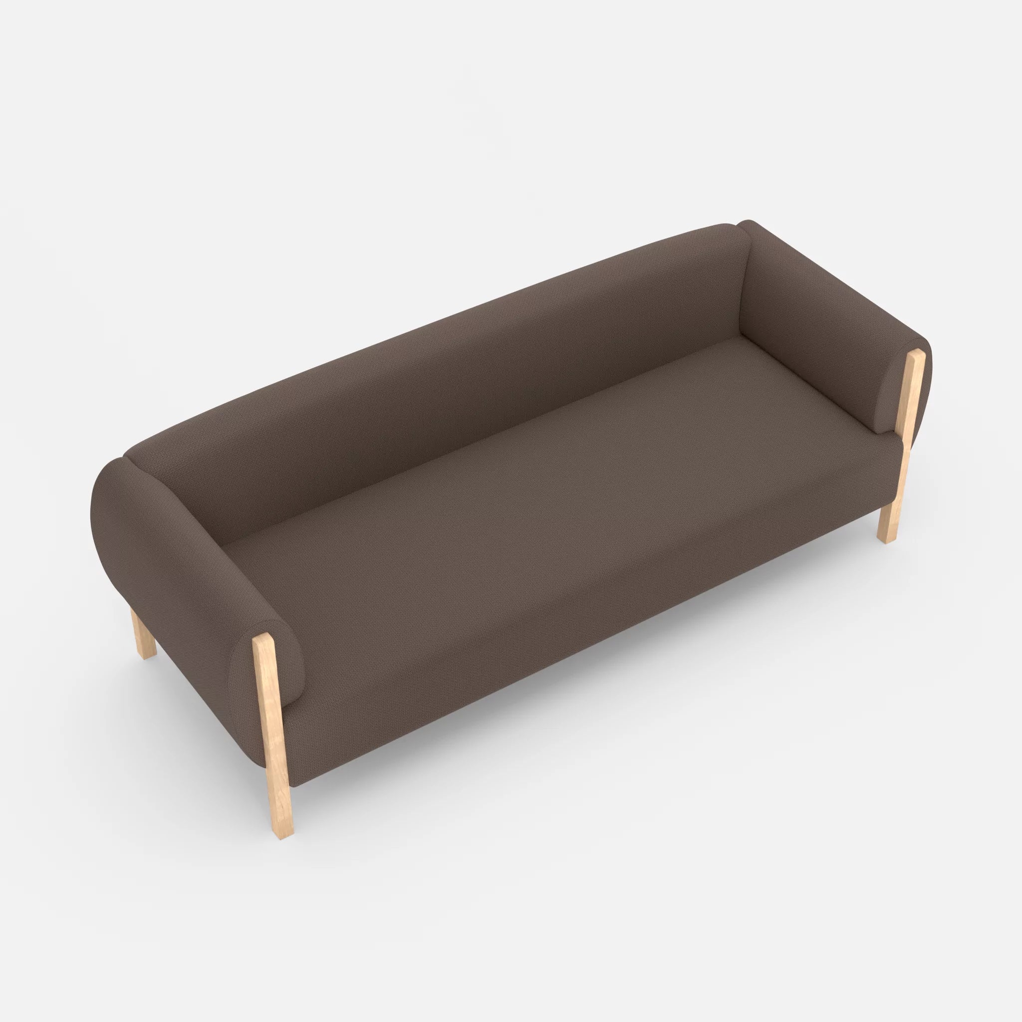 3 Sitzer Sofa Mallow credowalnut in Dunkelgrau von oben