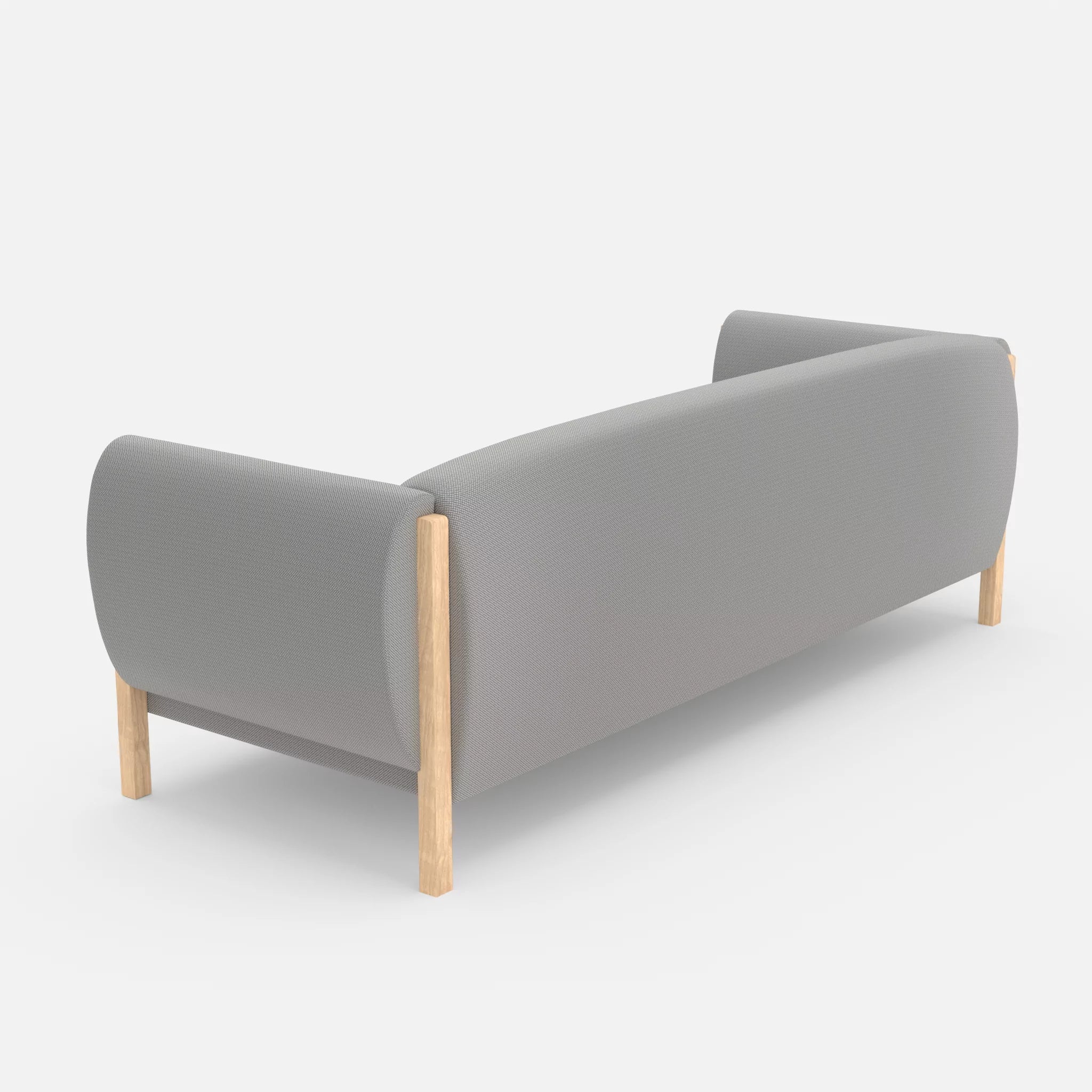 3 Sitzer Sofa Mallow credozinn in Mittelgrau von hinten