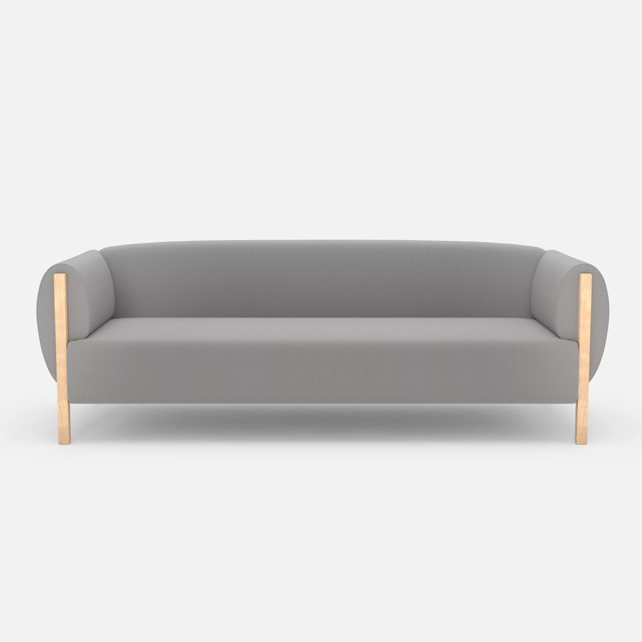 3 Sitzer Sofa Mallow credozinn in Mittelgrau von vorne