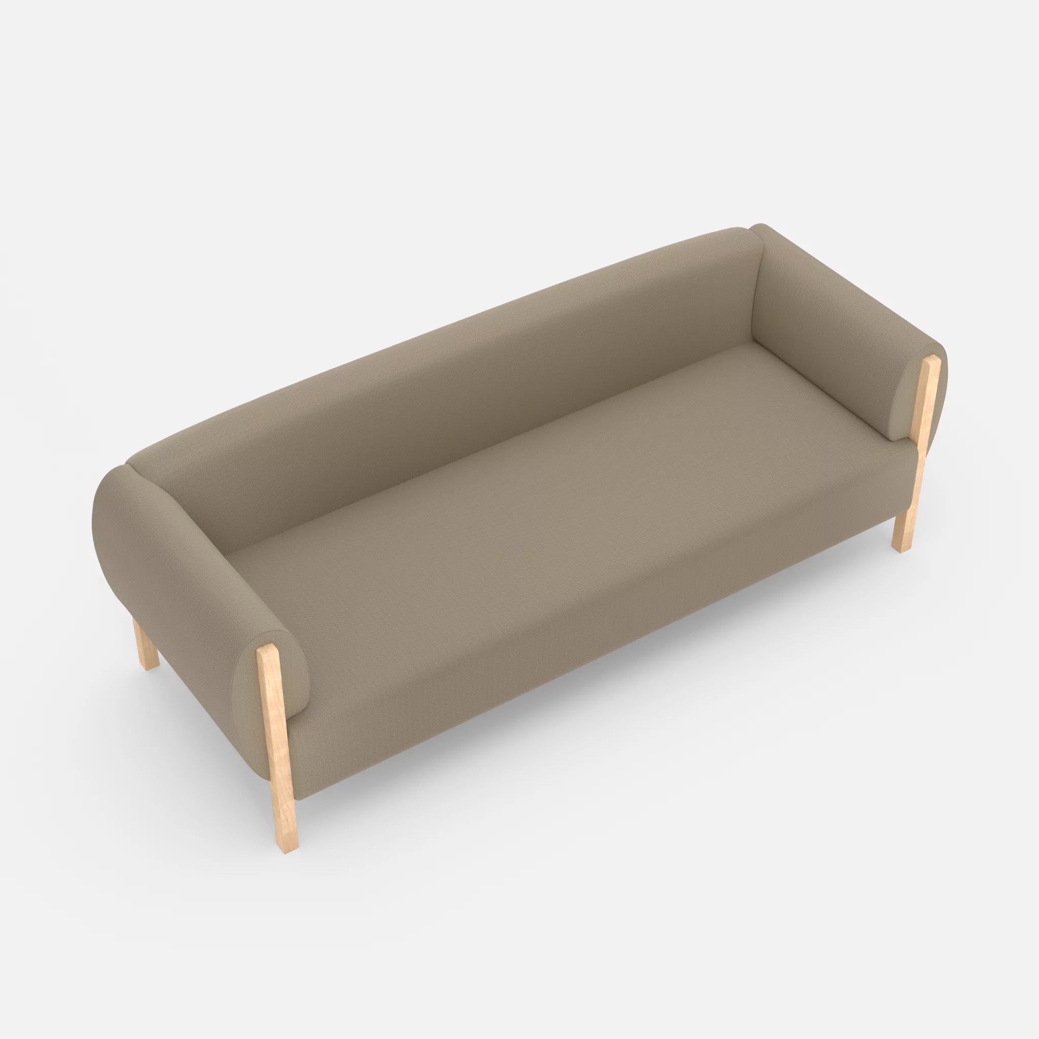 3 Sitzer Sofa Mallow radio1510 in Beige von oben