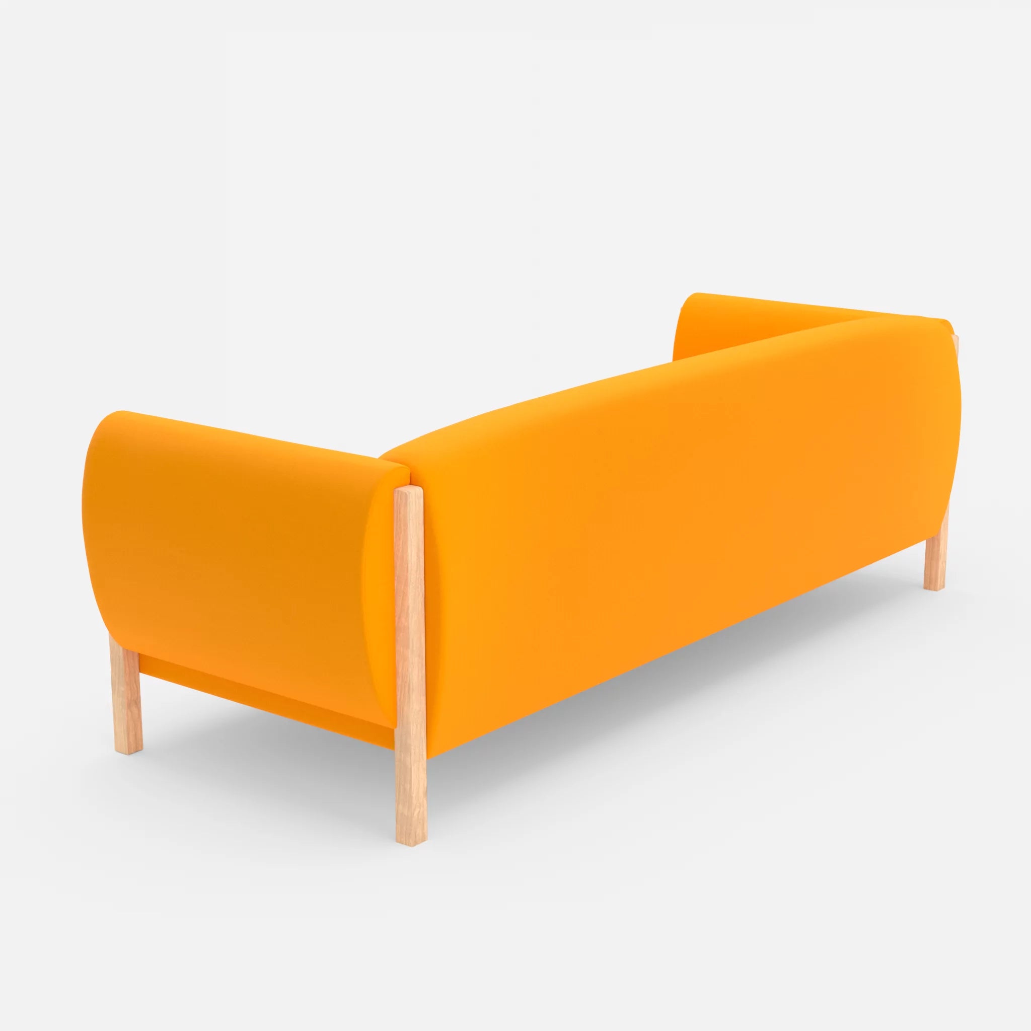 3 Sitzer Sofa Mallow radio3008 in Gelb von hinten
