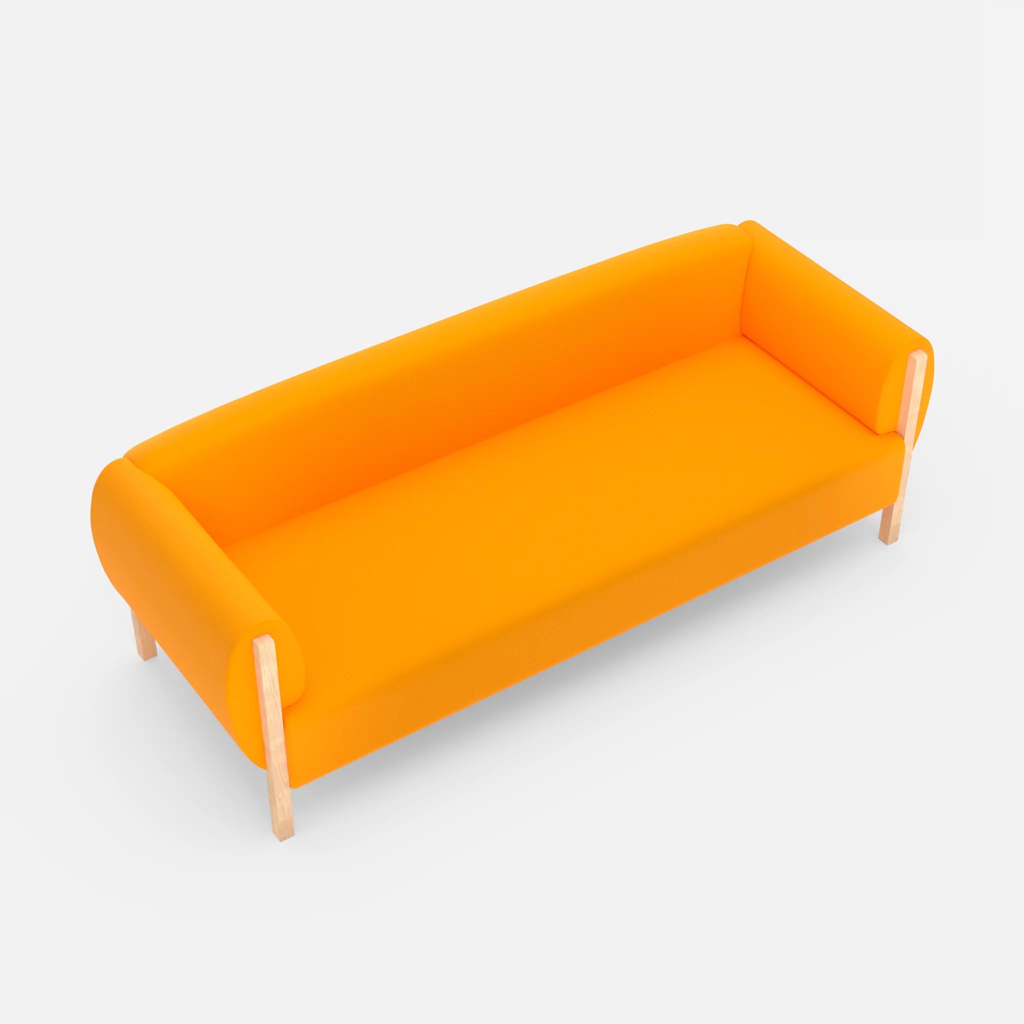 3 Sitzer Sofa Mallow radio3008 in Gelb von oben