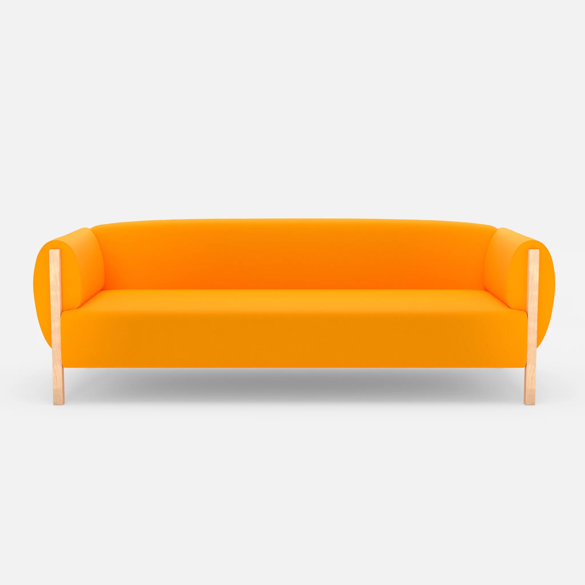 3 Sitzer Sofa Mallow radio3008 in Gelb von vorne