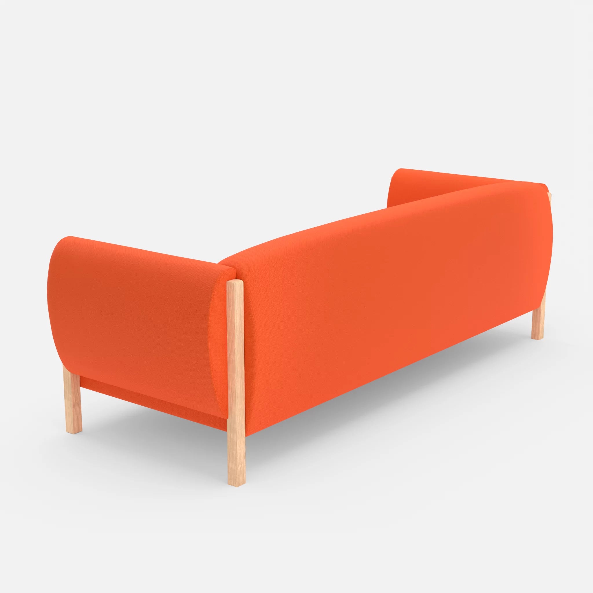 3 Sitzer Sofa Mallow radio3094 in Orange von hinten