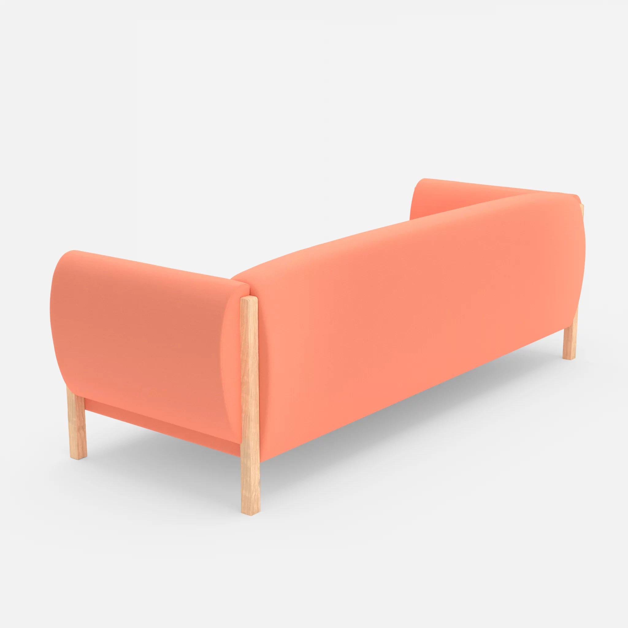 3 Sitzer Sofa Mallow radio4046 in Coral von hinten