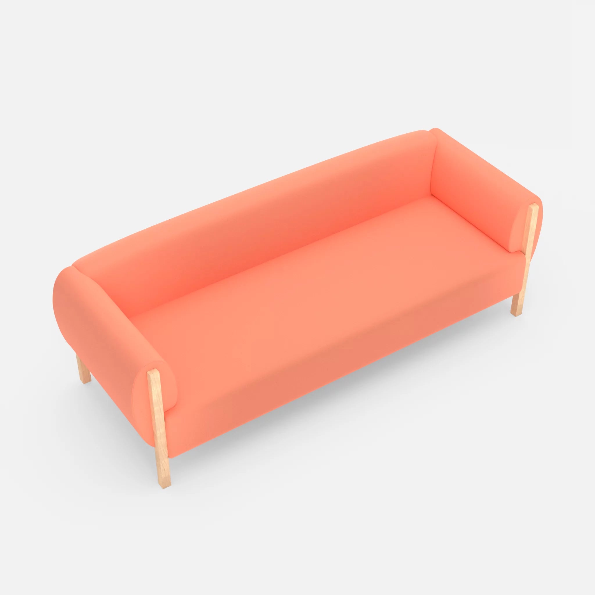 3 Sitzer Sofa Mallow radio4046 in Coral von oben