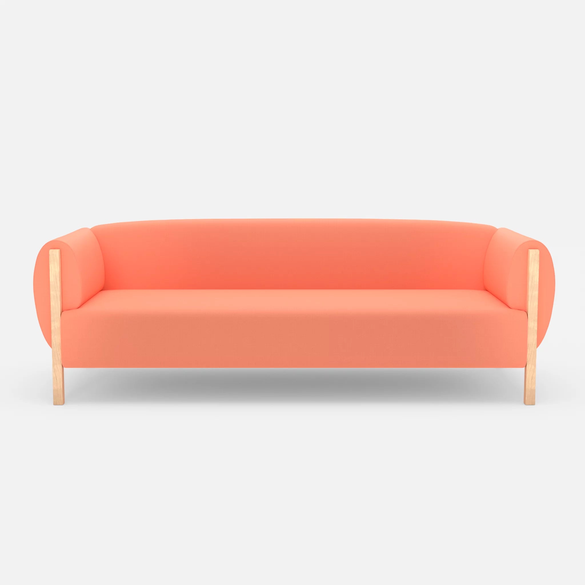 3 Sitzer Sofa Mallow radio4046 in Coral von vorne