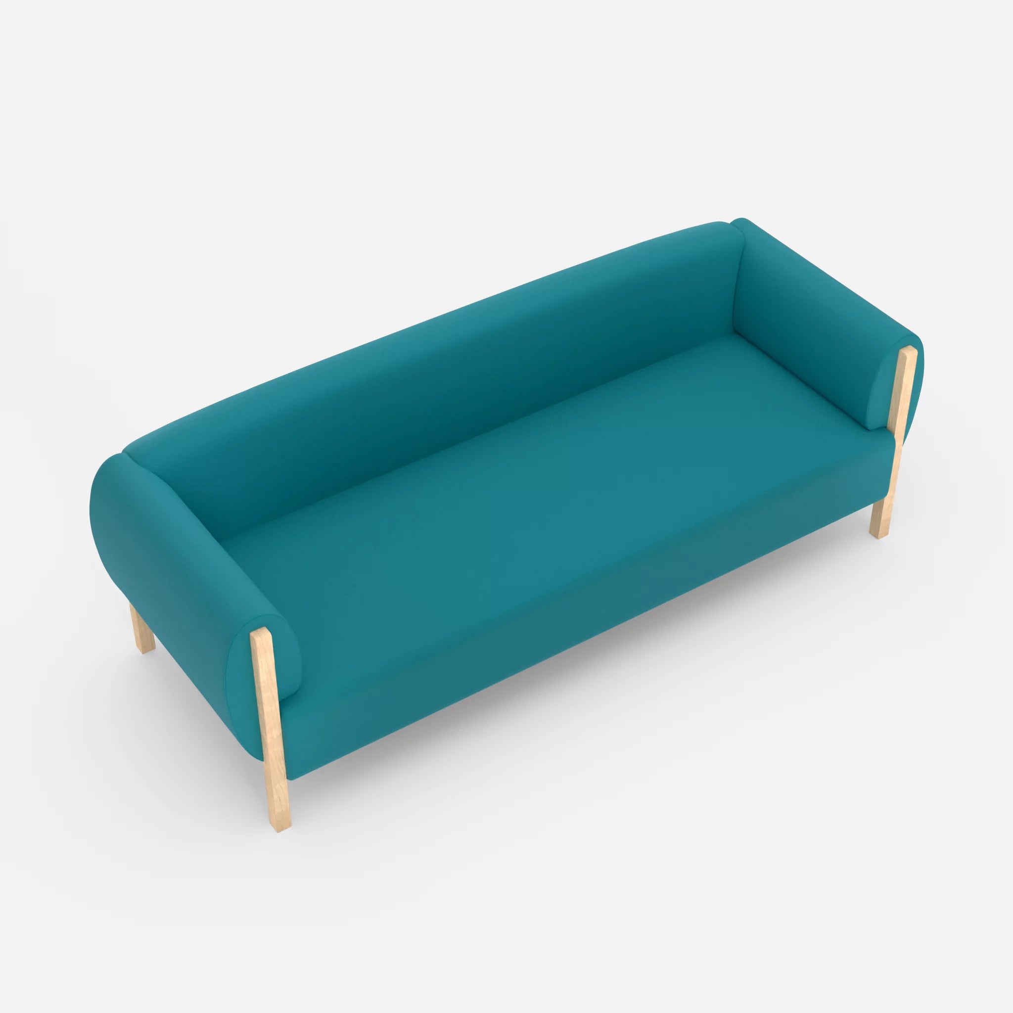 3 Sitzer Sofa Mallow radio6015 in Türkis von oben