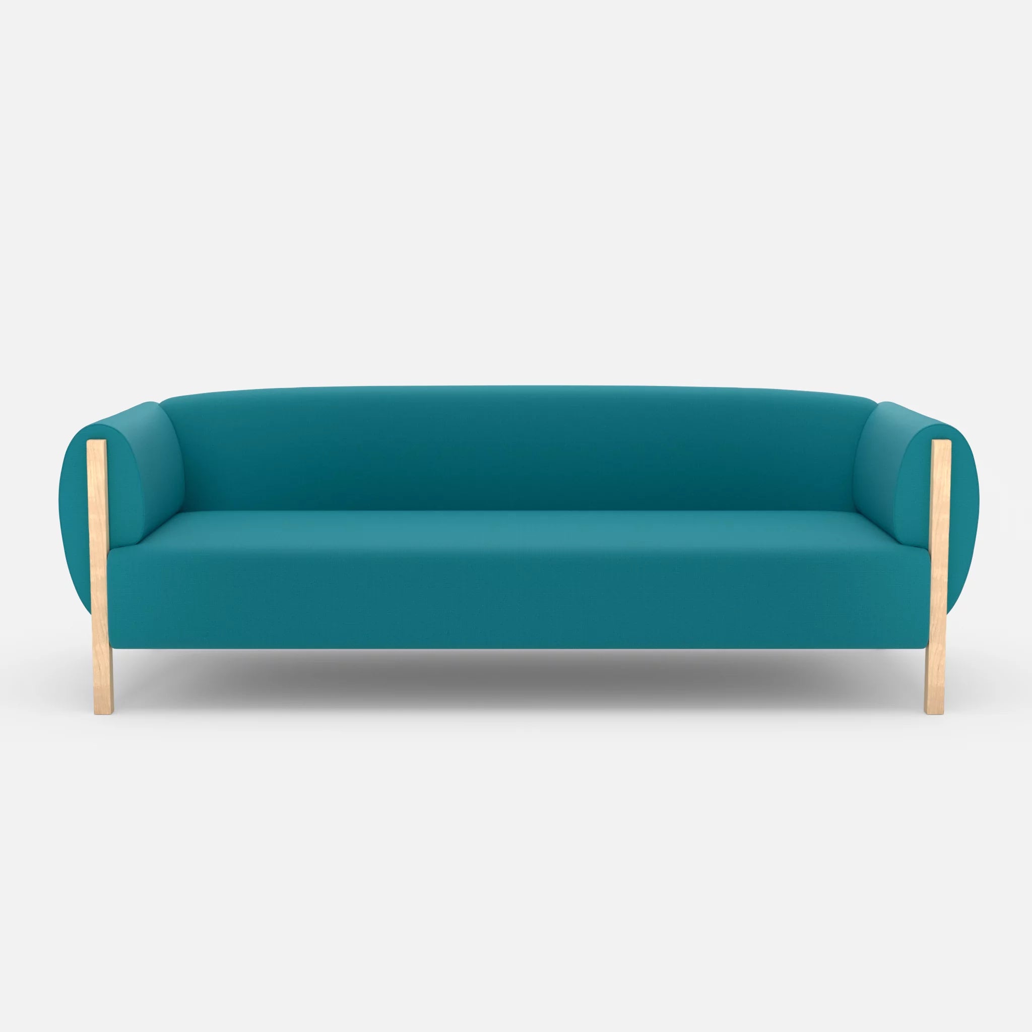 3 Sitzer Sofa Mallow radio6015 in Türkis von vorne