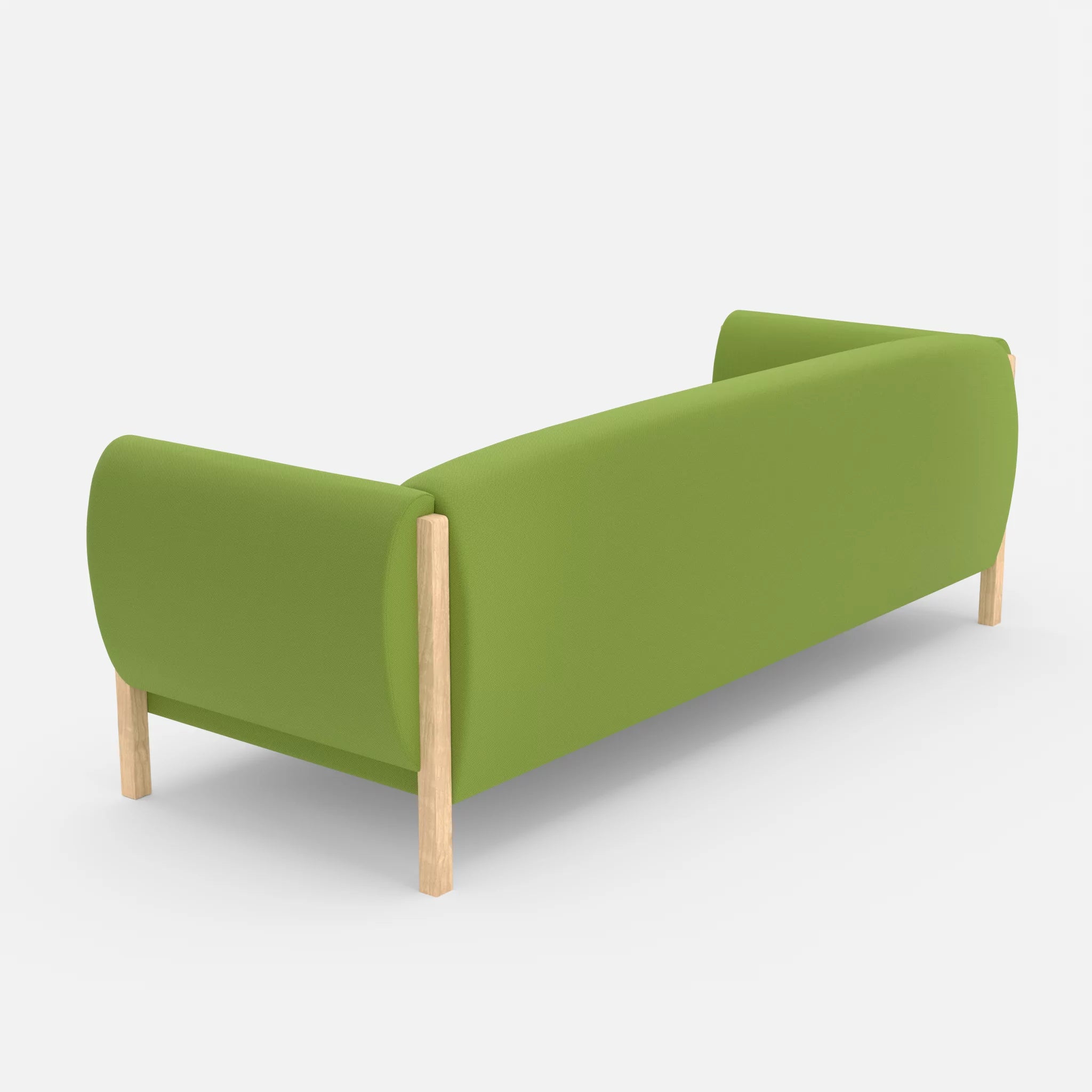 3 Sitzer Sofa Mallow radio7041 in Hellgrün von hinten