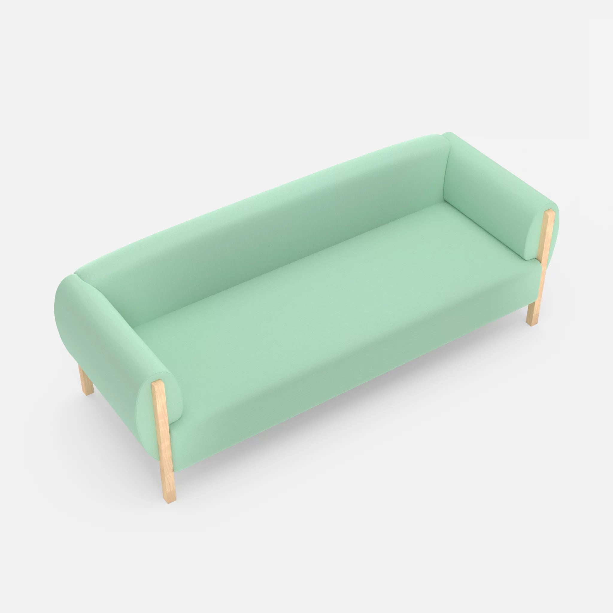 3 Sitzer Sofa Mallow radio7045 in Hellblau von oben