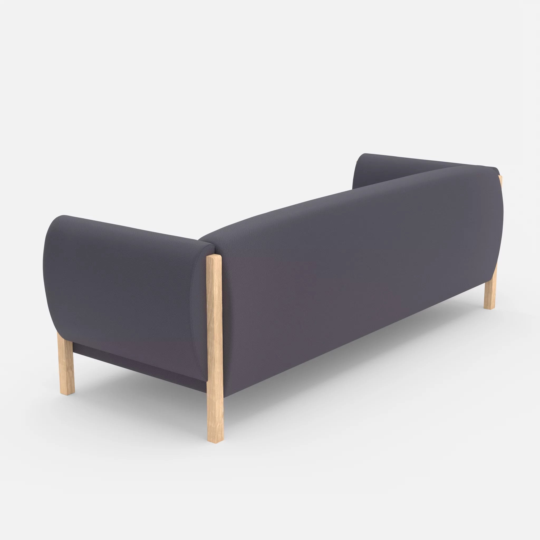 3 Sitzer Sofa Mallow radio8517 in Anthrazit von hinten