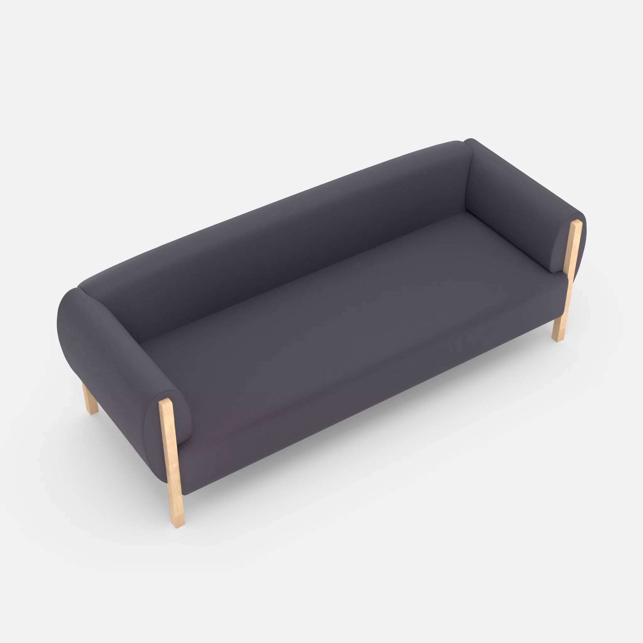 3 Sitzer Sofa Mallow radio8517 in Anthrazit von oben