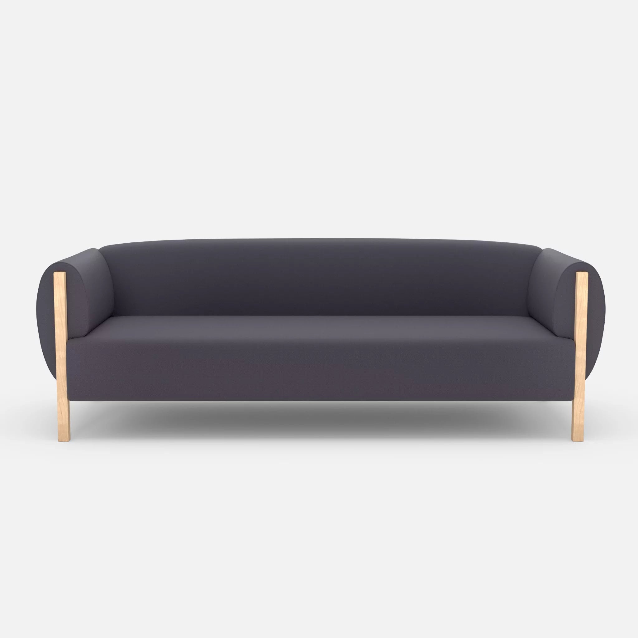 3 Sitzer Sofa Mallow radio8517 in Anthrazit von vorne