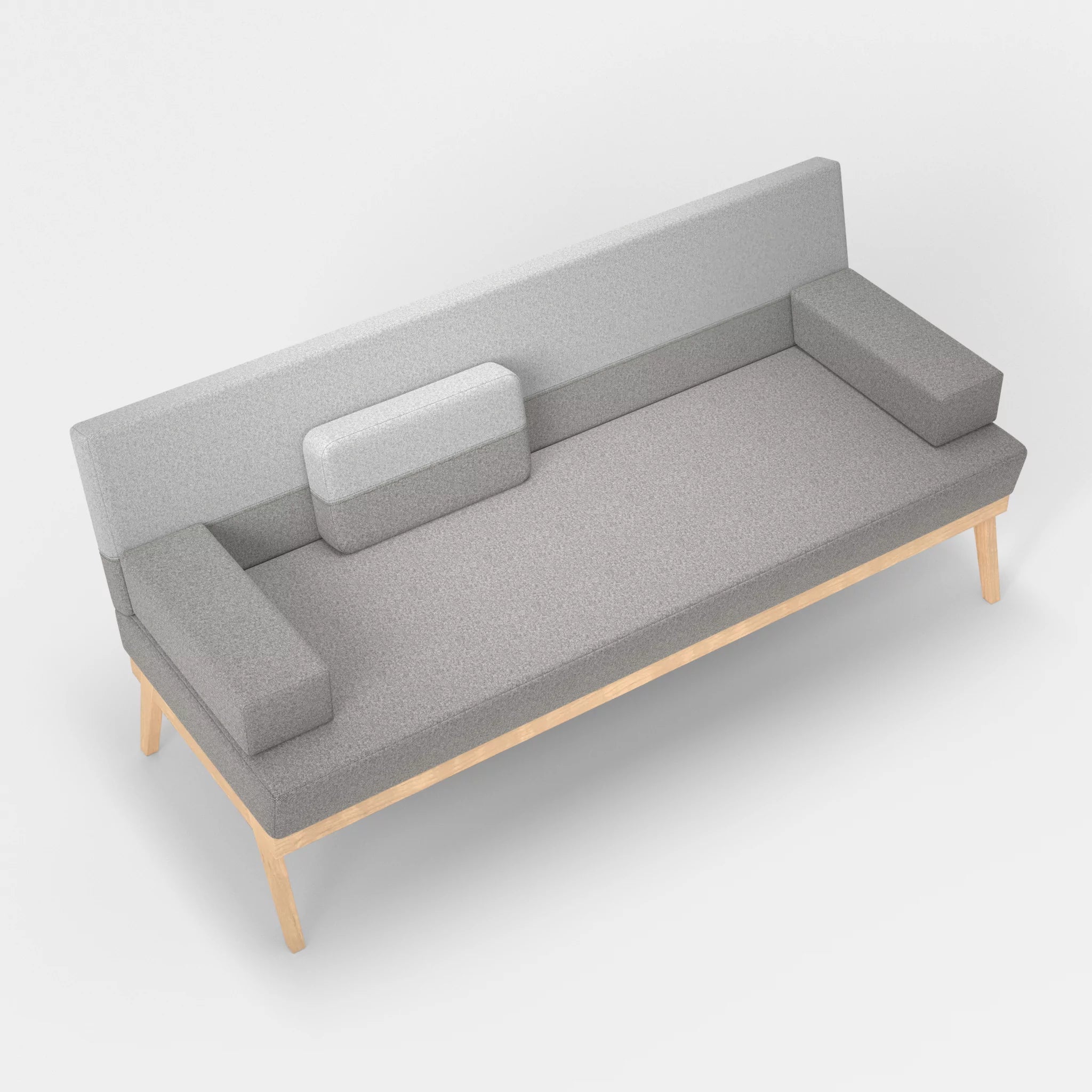 3er Sitzsofa Bauz celia0208-celia0204 in Mittelgrau und Hellgrau von oben