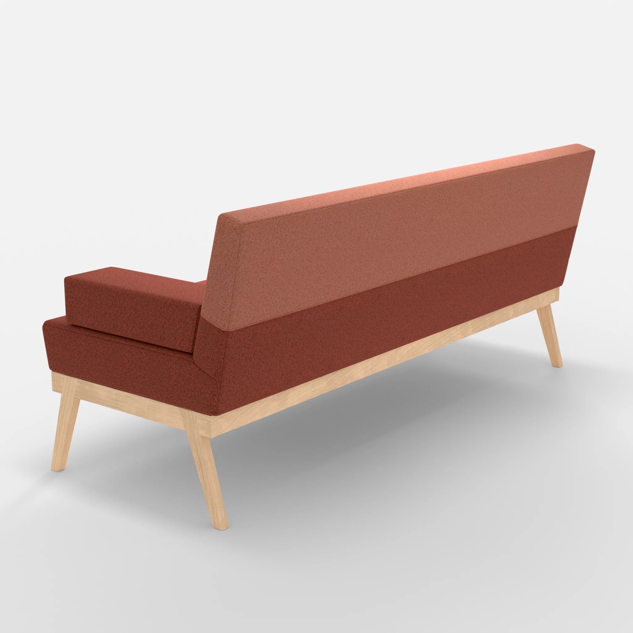 3er Sitzsofa Bauz celia0214-celia0217 in Terracotta und Orange von hinten