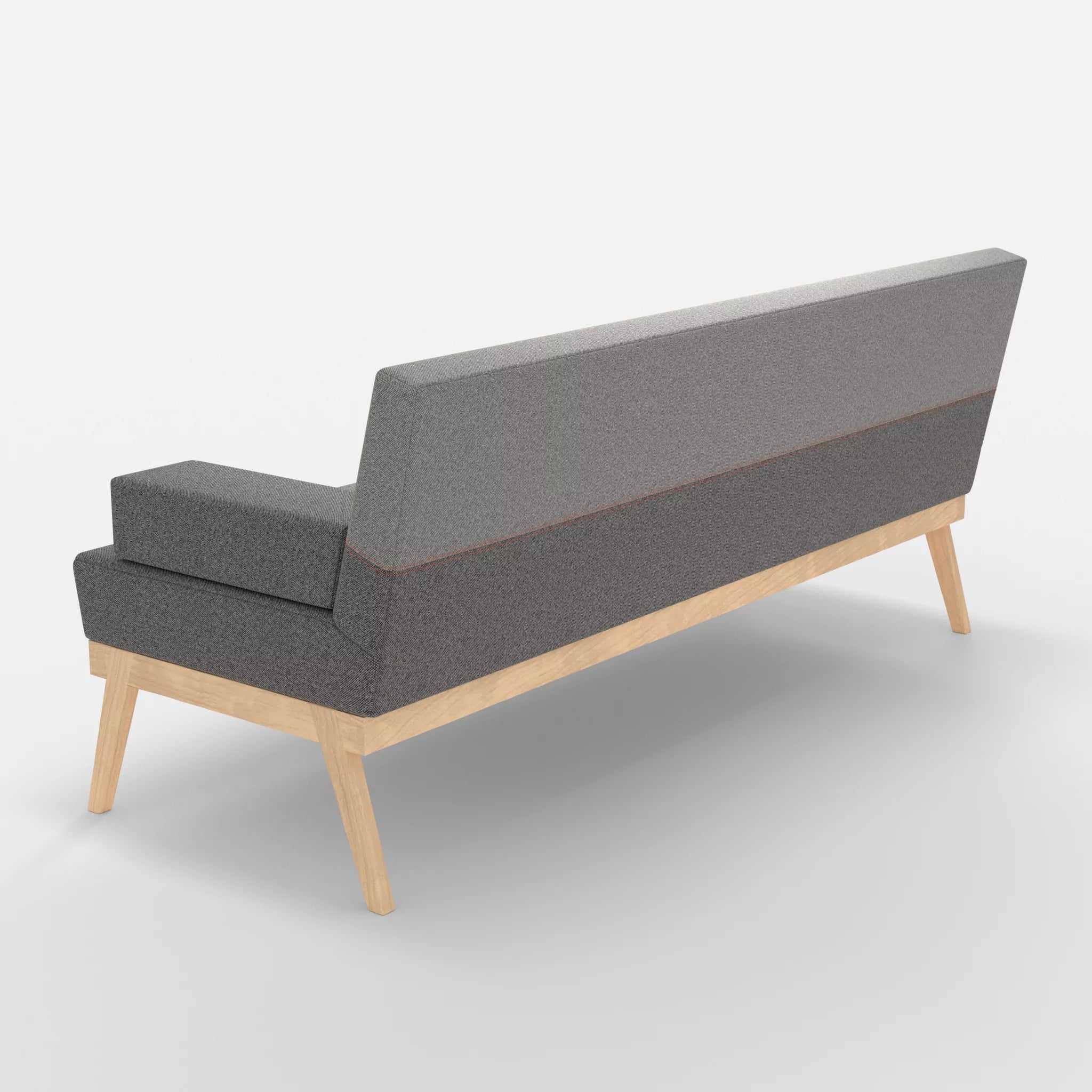 3er Sitzsofa Bauz celia0218-celia0208 in Dunkelgrau und Mittelgrau von hinten