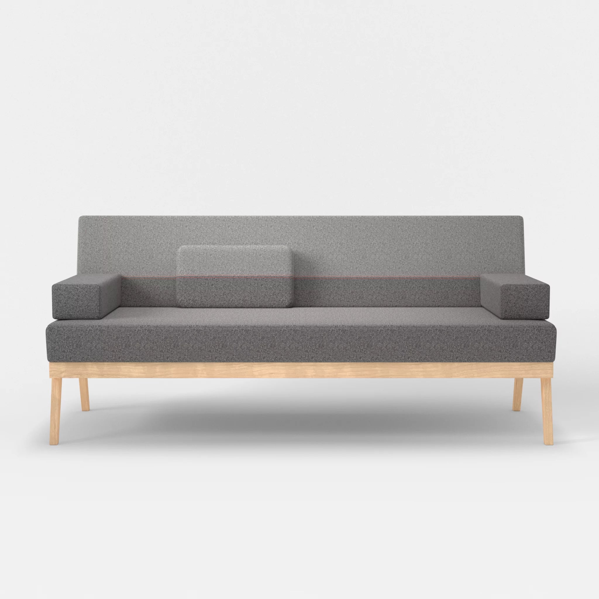 3er Sitzsofa Bauz celia0218-celia0208 in Dunkelgrau und Mittelgrau von vorne