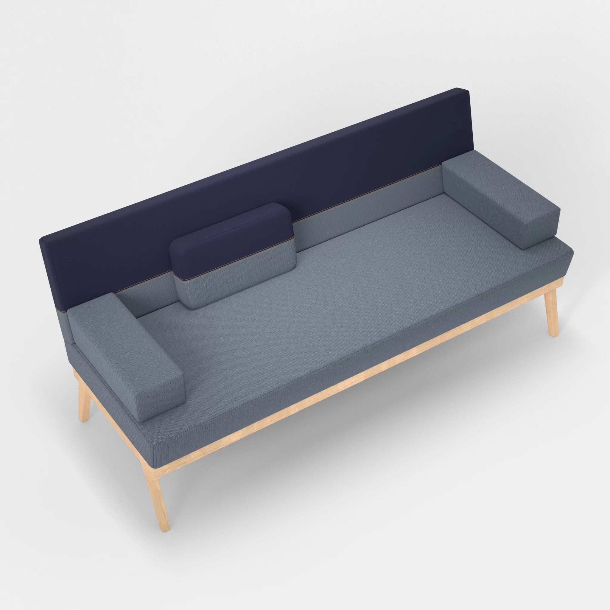 3er Sitzsofa Bauz credosea-credonavy in Blau und Navy von oben