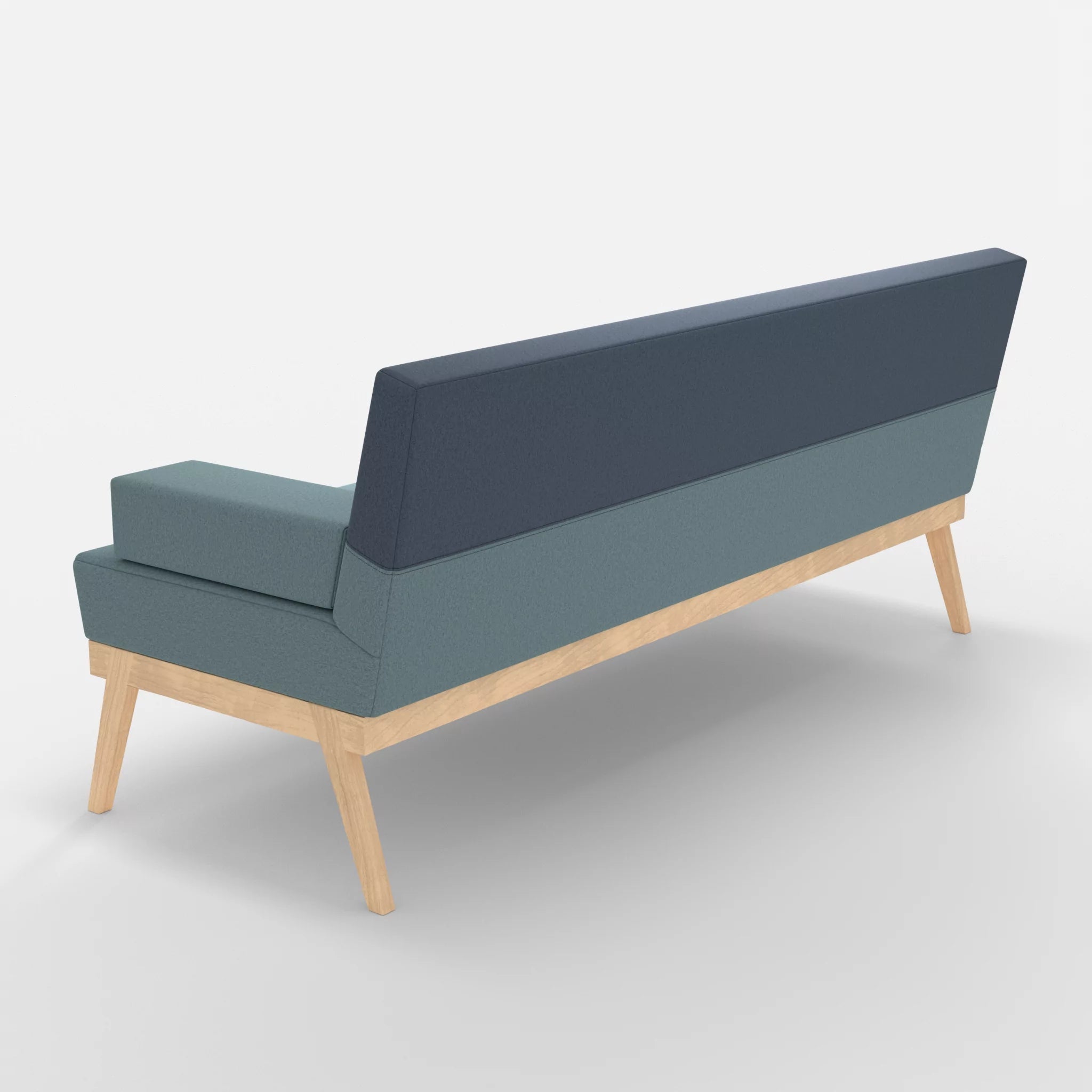 3er Sitzsofa Bauz dama0016-dama0075 in Hellblau und Blau von hinten