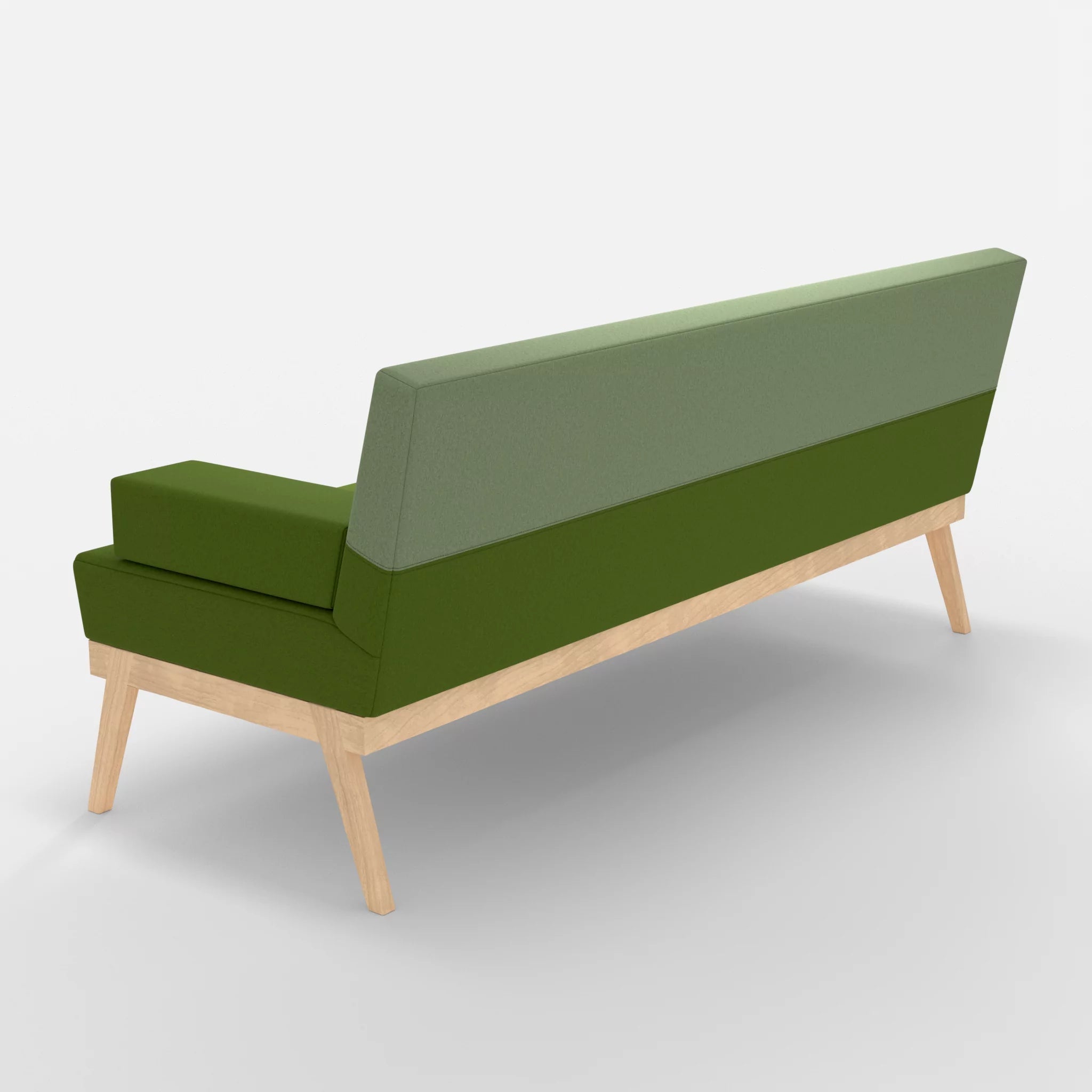3er Sitzsofa Bauz dama0027-dama0042 in Grün und Hellgrün von hinten