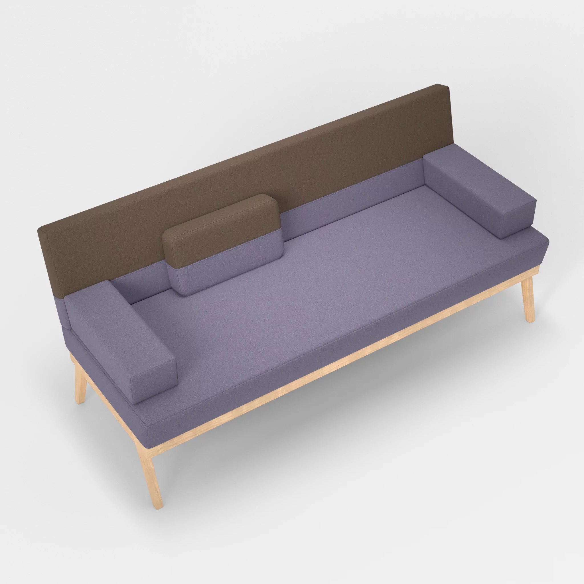 3er Sitzsofa Bauz dama0039-dama0051 in Flieder und Braun von oben