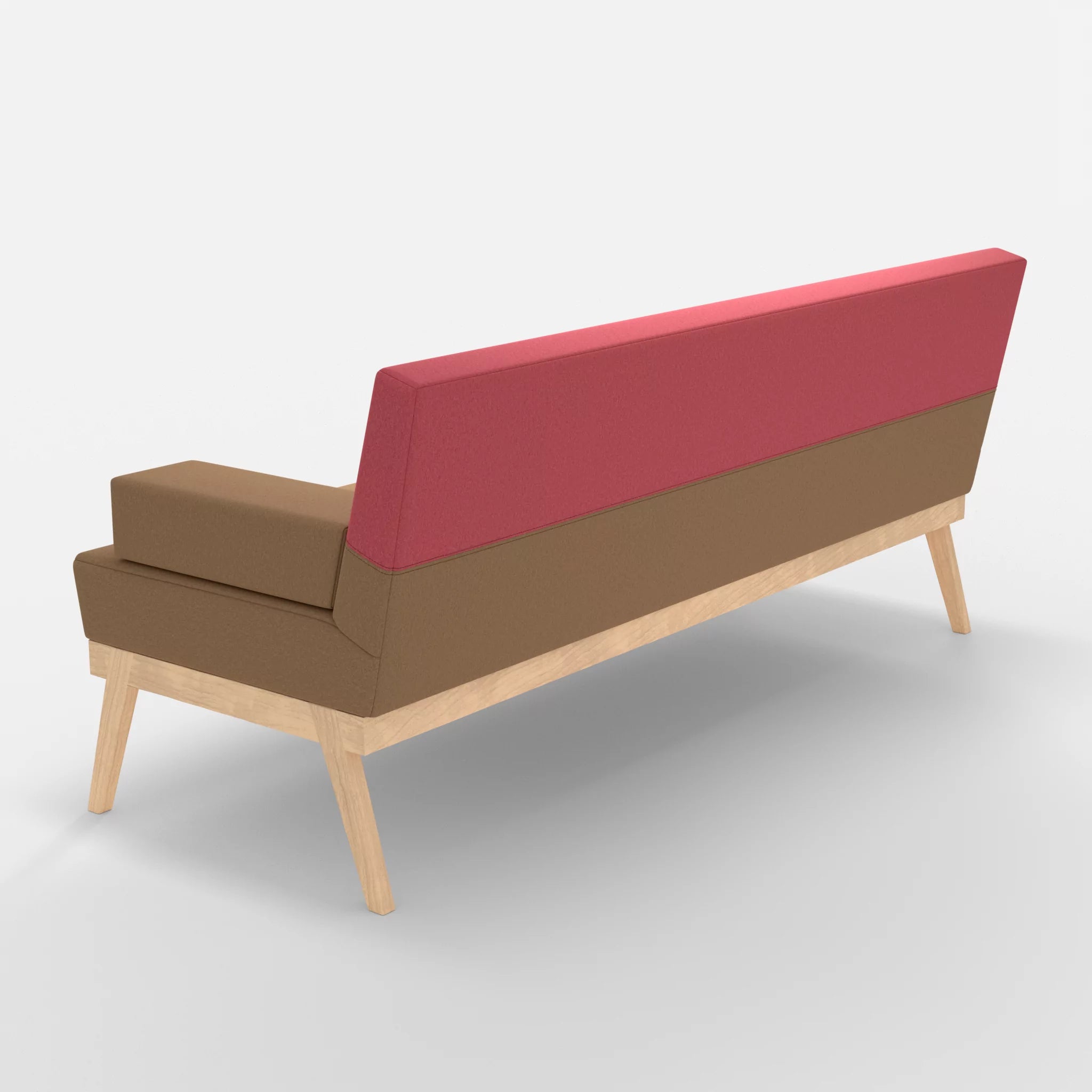 3er Sitzsofa Bauz dama0056-dama0083 in Beige und Pink von hinten