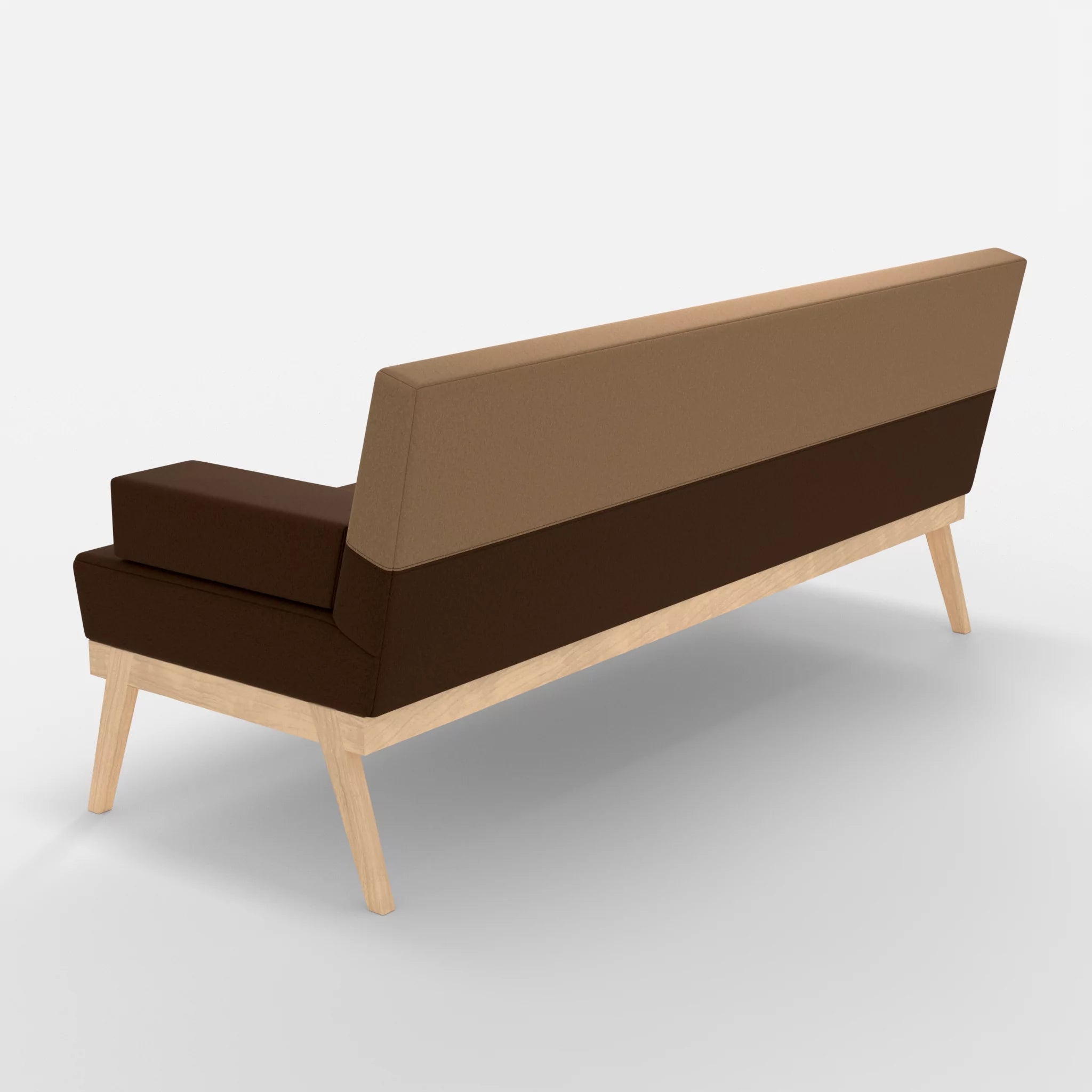 3er Sitzsofa Bauz dama0060-dama0056 in Braun und Beige von hinten