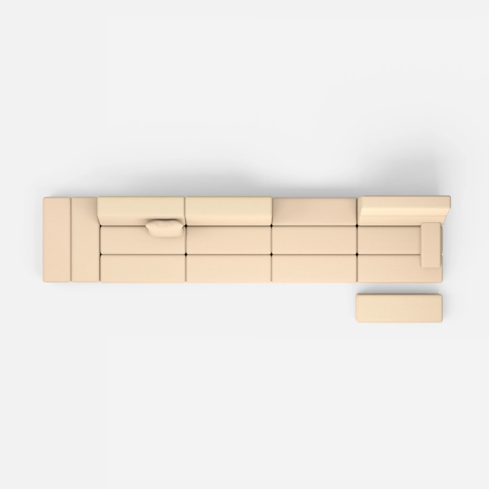 4 Sitzer Sofa Bricks 1 novumcocos in Hellbraun von oben