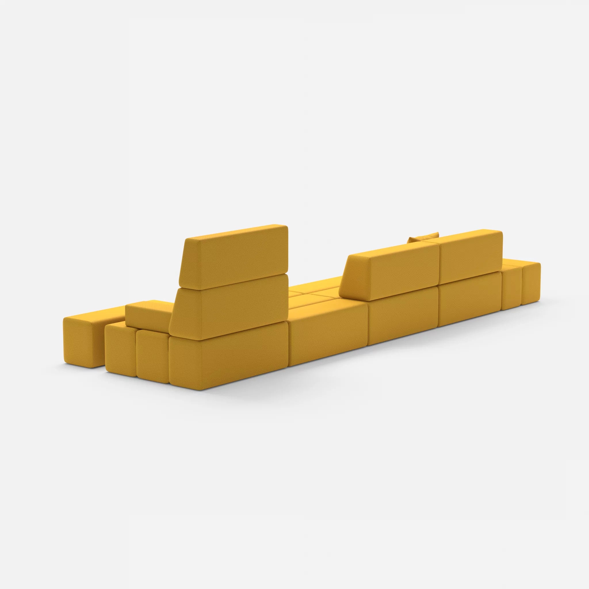 4 Sitzer Sofa Bricks 1 novumcurry in Curry von hinten