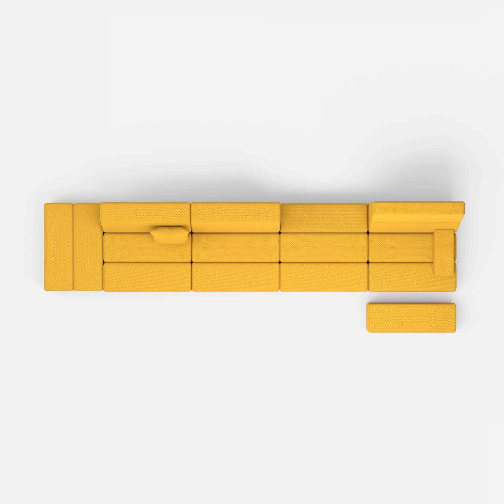 4 Sitzer Sofa Bricks 1 novumcurry in Curry von oben