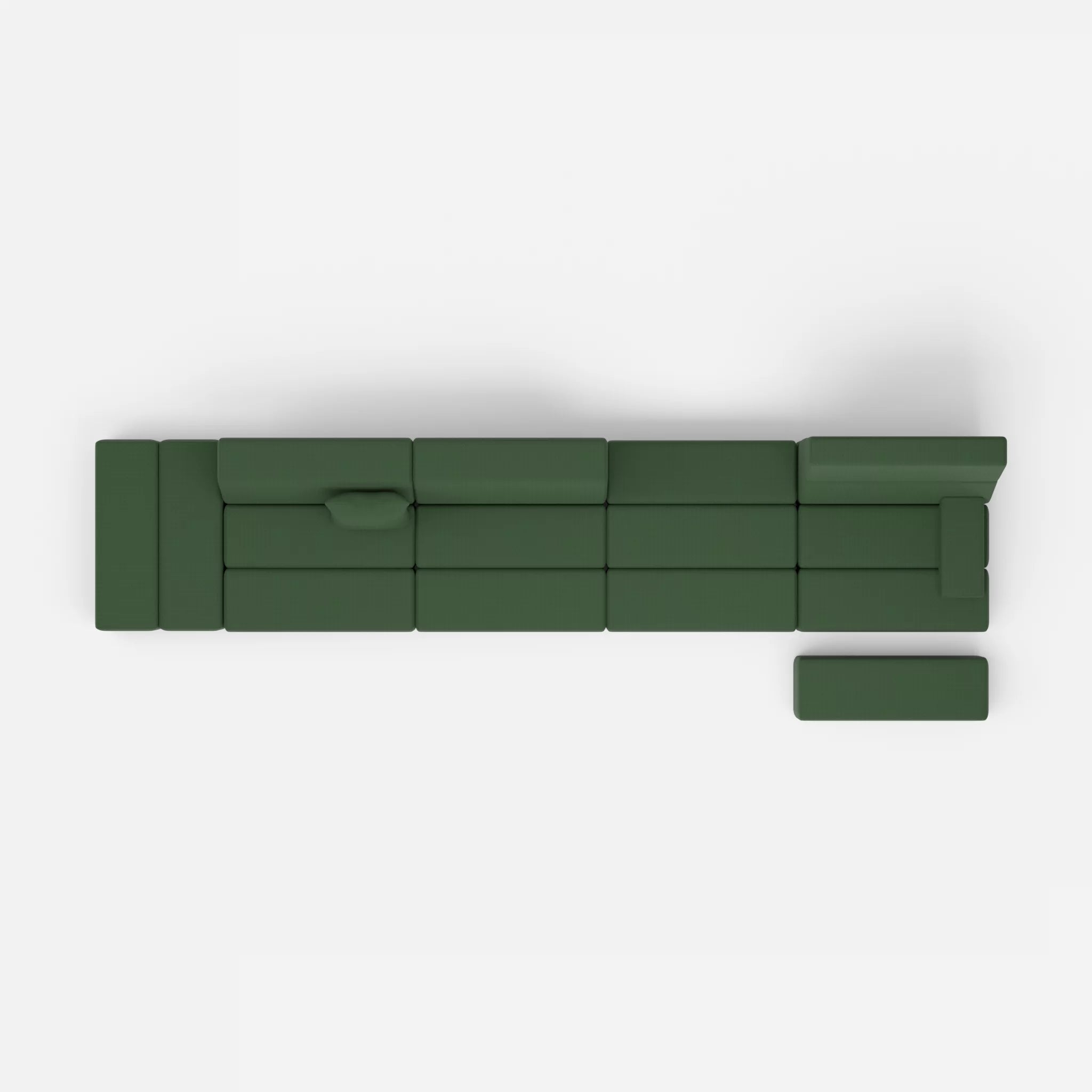4 Sitzer Sofa Bricks 1 radio7036 in Olive von oben