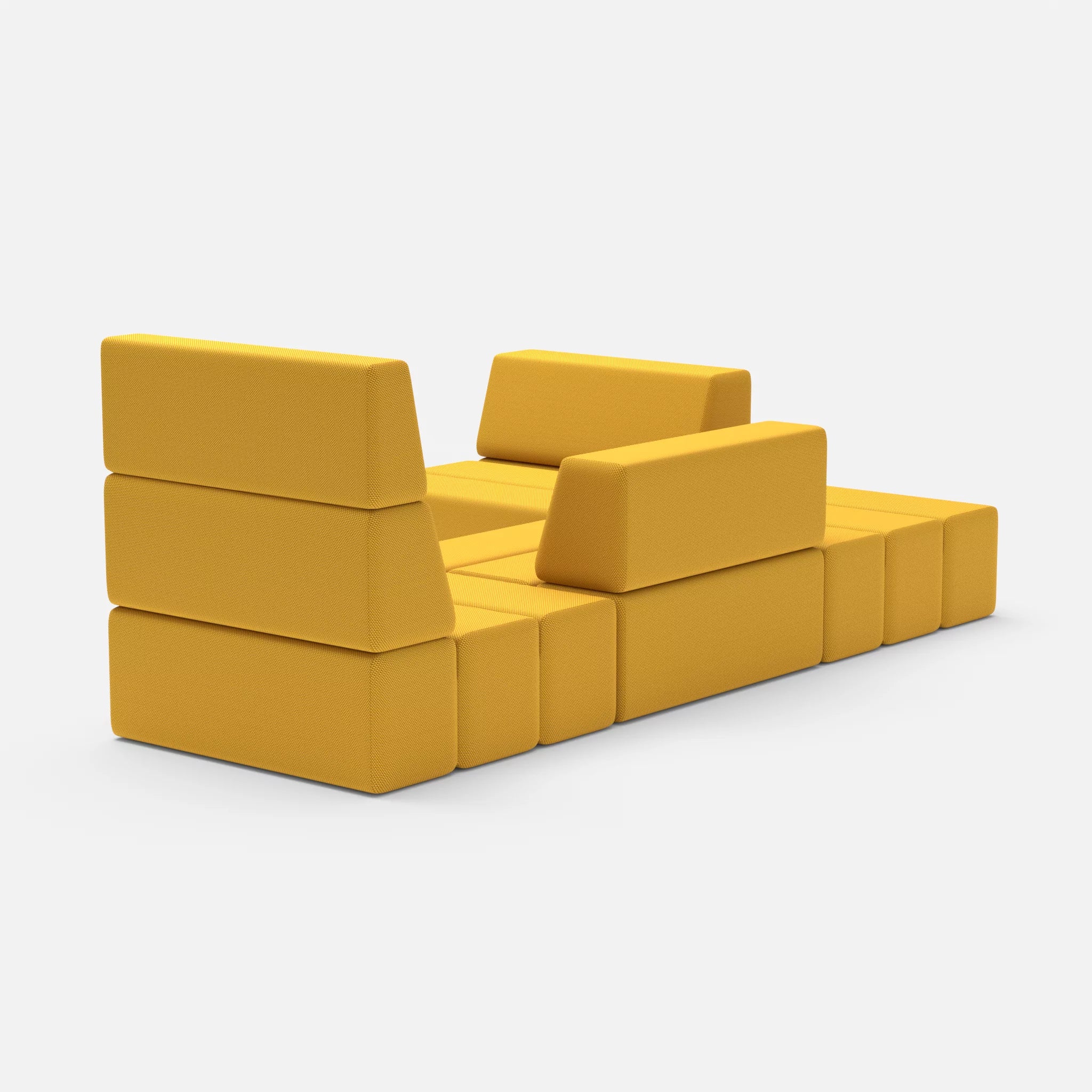 Ecksofa Bricks 1 novumcurry in Curry von hinten