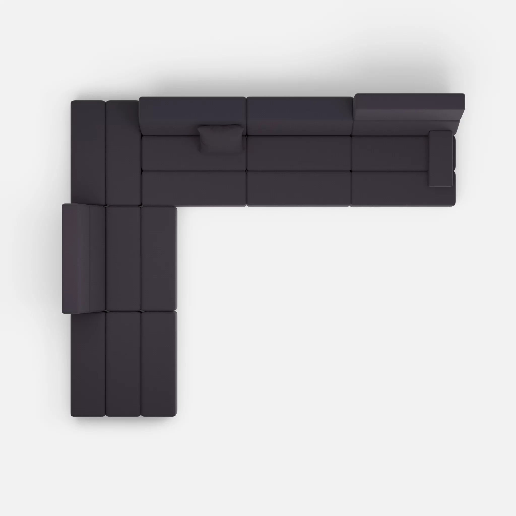 Ecksofa Bricks 4 radio8517 in Anthrazit von oben