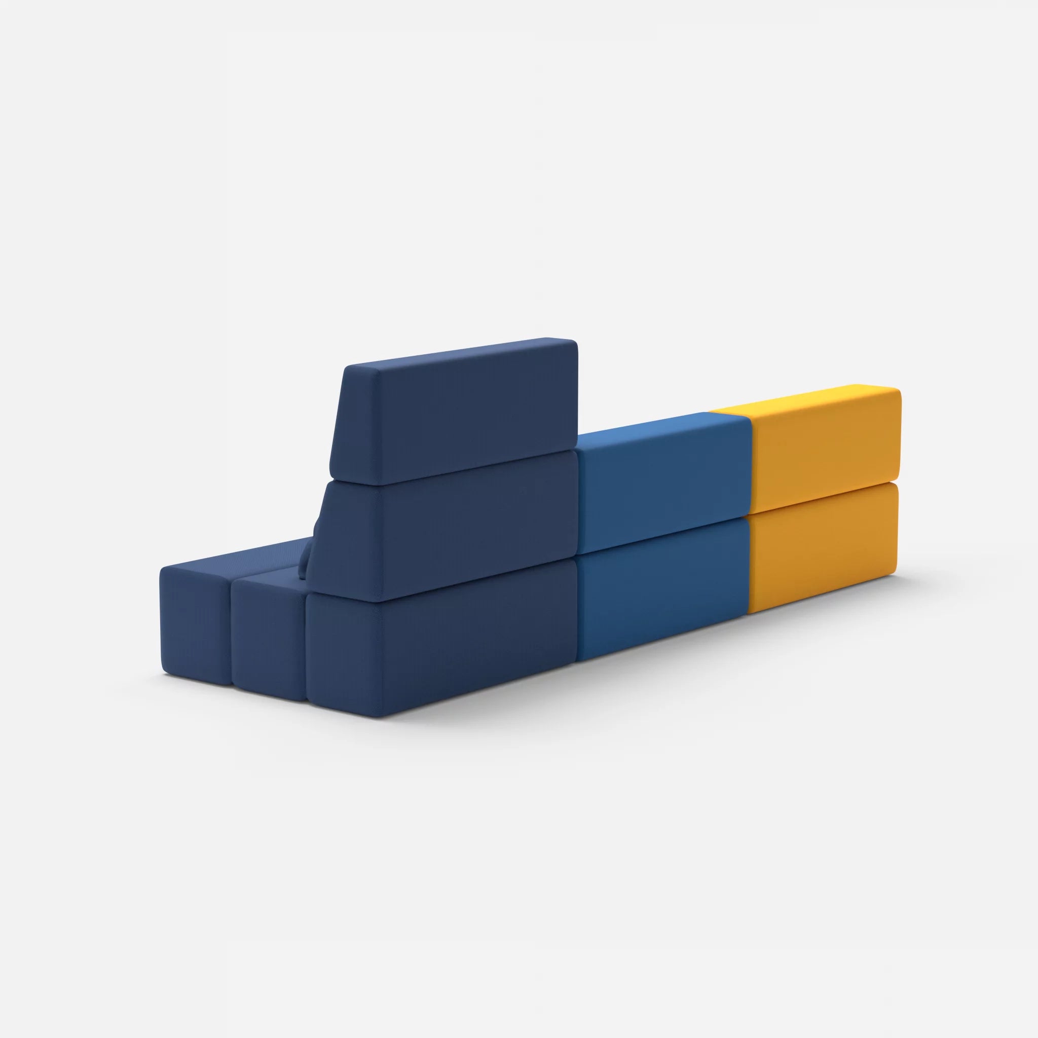 L Sofa Bricks 4 radio3008-radio6075 in Gelb und Blau von hinten