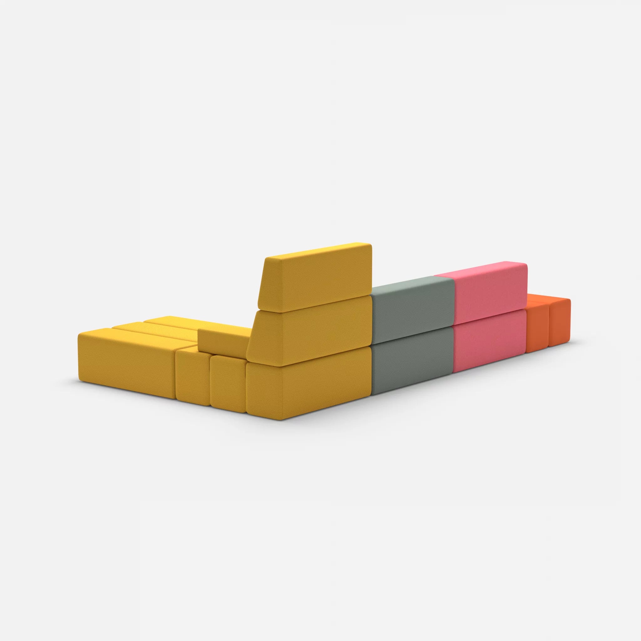 L Sofa Bricks 5 dama0083-novumcurry in Pink und Curry von hinten