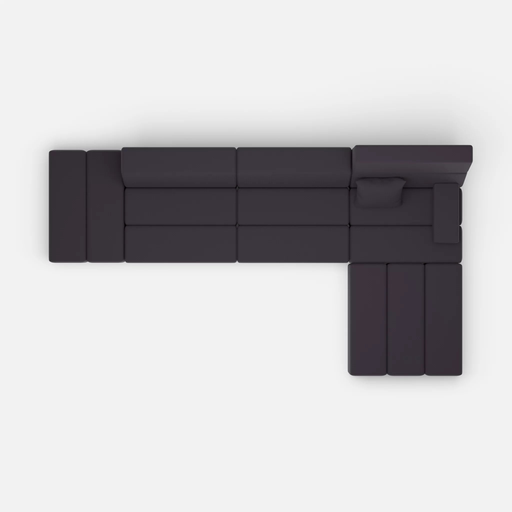 L Sofa Bricks 5 radio8517 in Anthrazit von oben