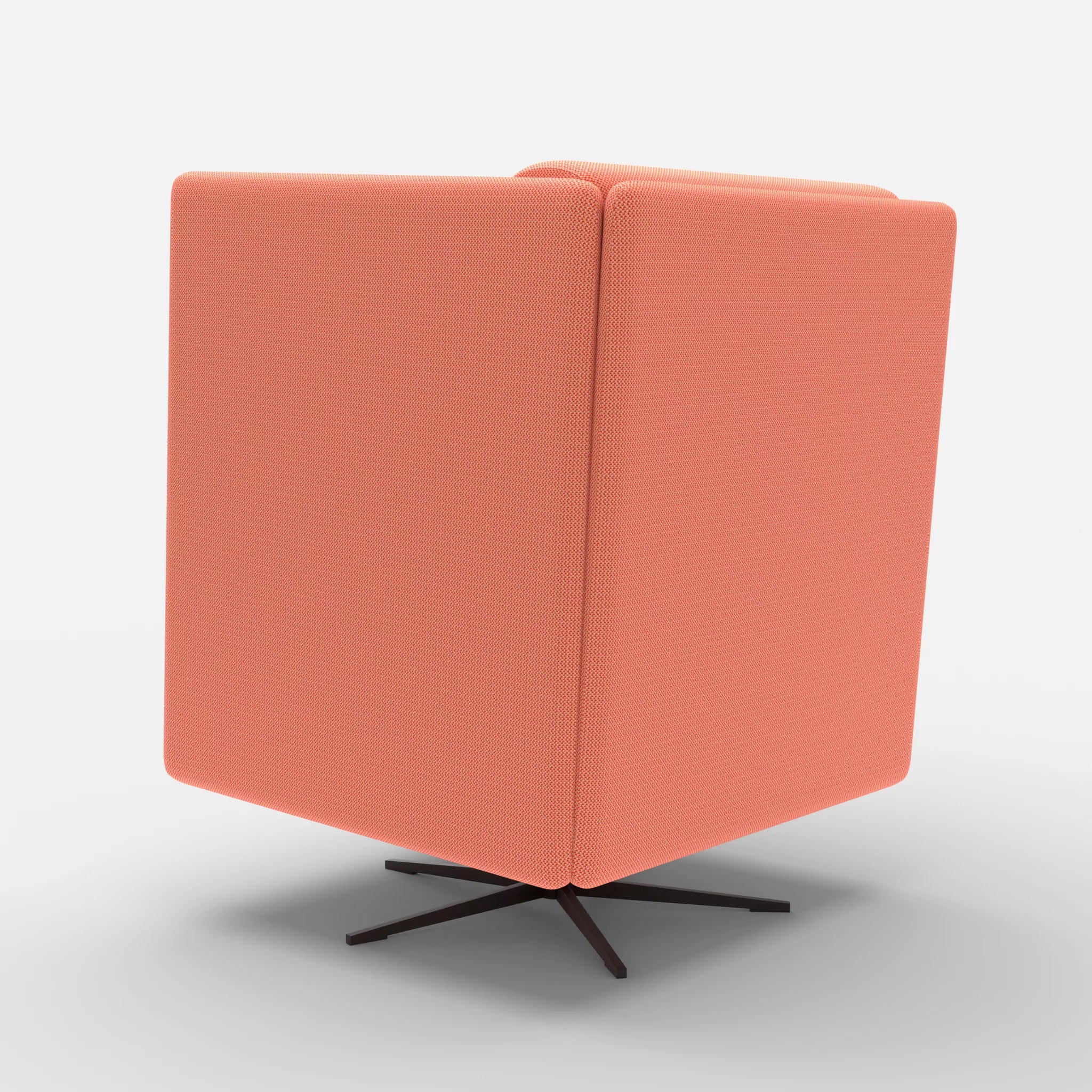 Loungesessel Egon Hohe Version credograpefruit-credograpefruit in Coral und Coral von hinten