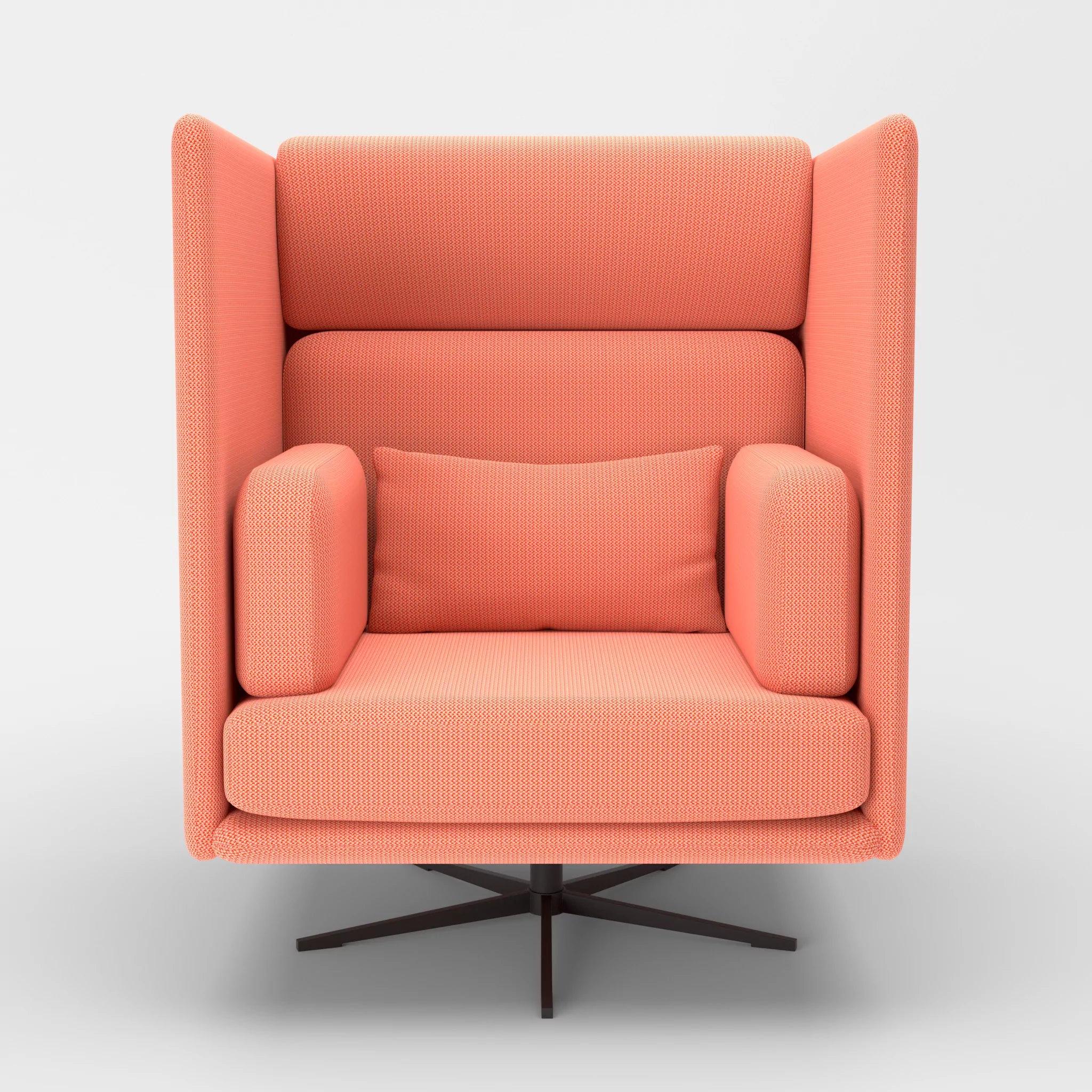 Loungesessel Egon Hohe Version credograpefruit-credograpefruit in Coral und Coral von vorne