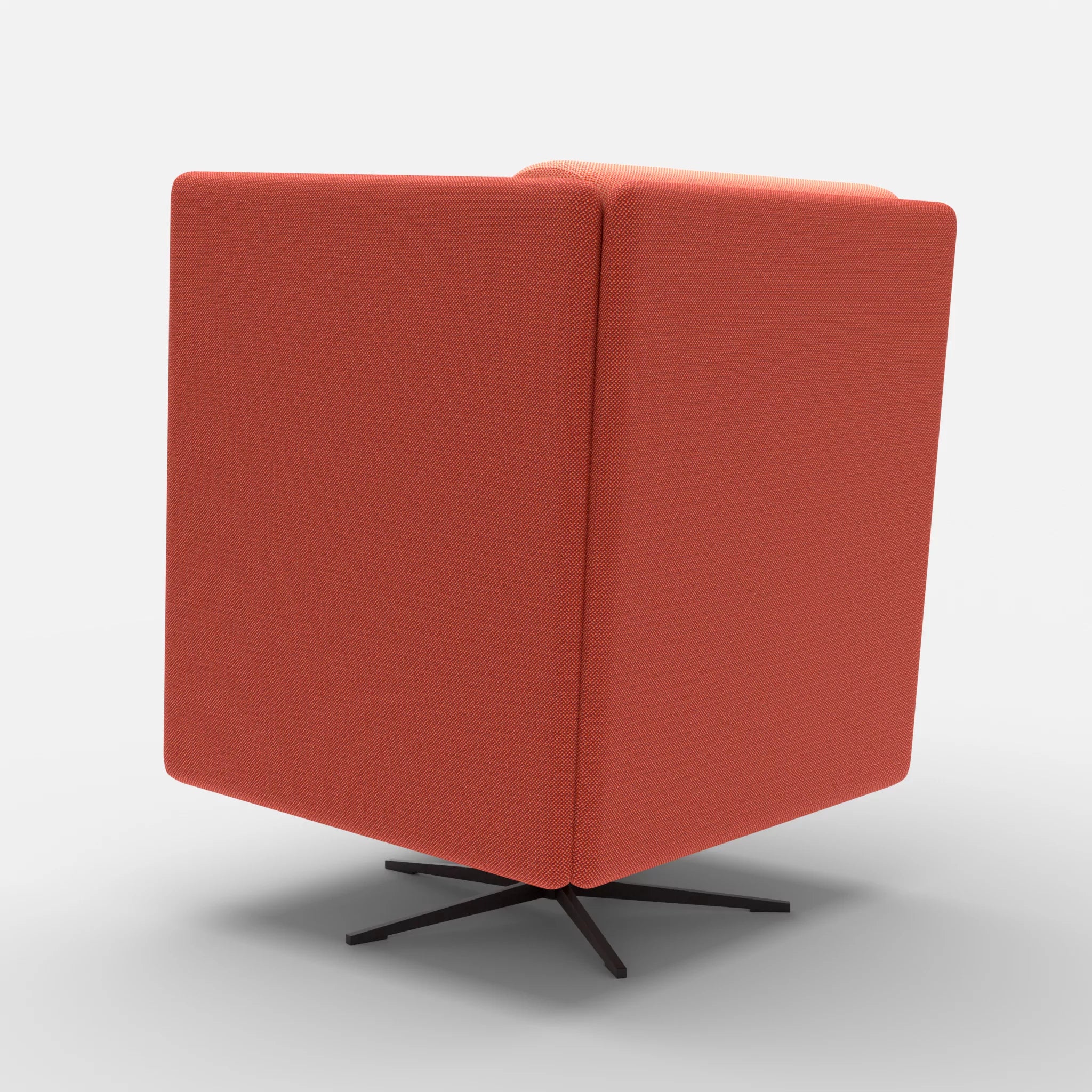 Loungesessel Egon Hohe Version credolampion-credograpefruit in Rot und Coral von hinten