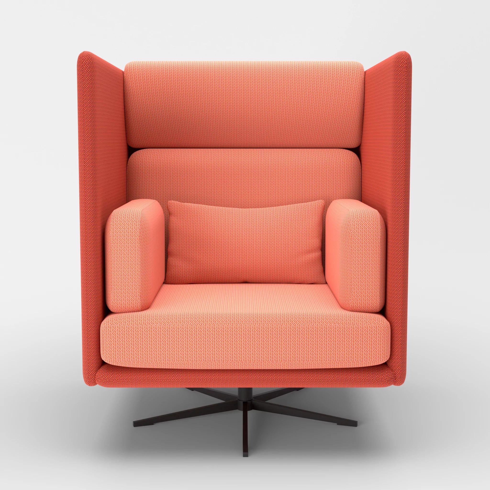 Loungesessel Egon Hohe Version credolampion-credograpefruit in Rot und Coral von vorne