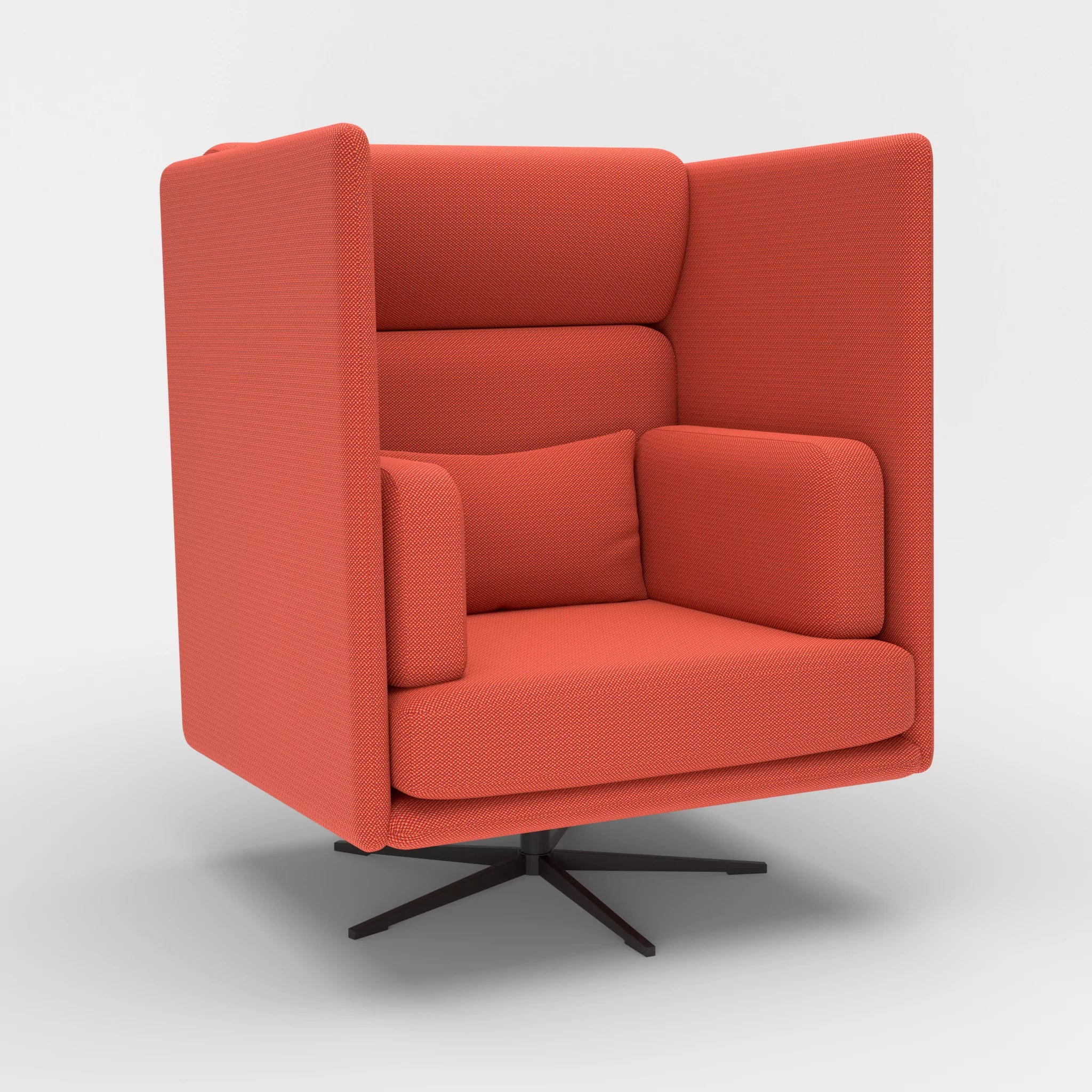 Loungesessel Egon Hohe Version credolampion-credolampion in Rot und Rot von der Seite