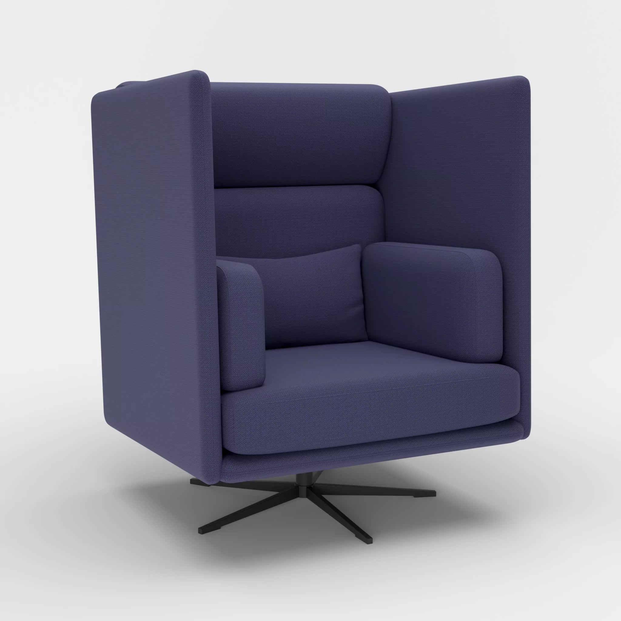 Loungesessel Egon Hohe Version credonavy-credonavy in Navy und Navy von der Seite