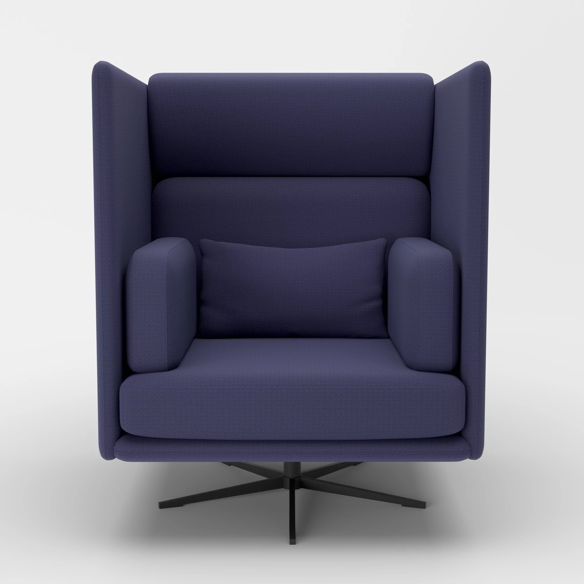 Loungesessel Egon Hohe Version credonavy-credonavy in Navy und Navy von vorne