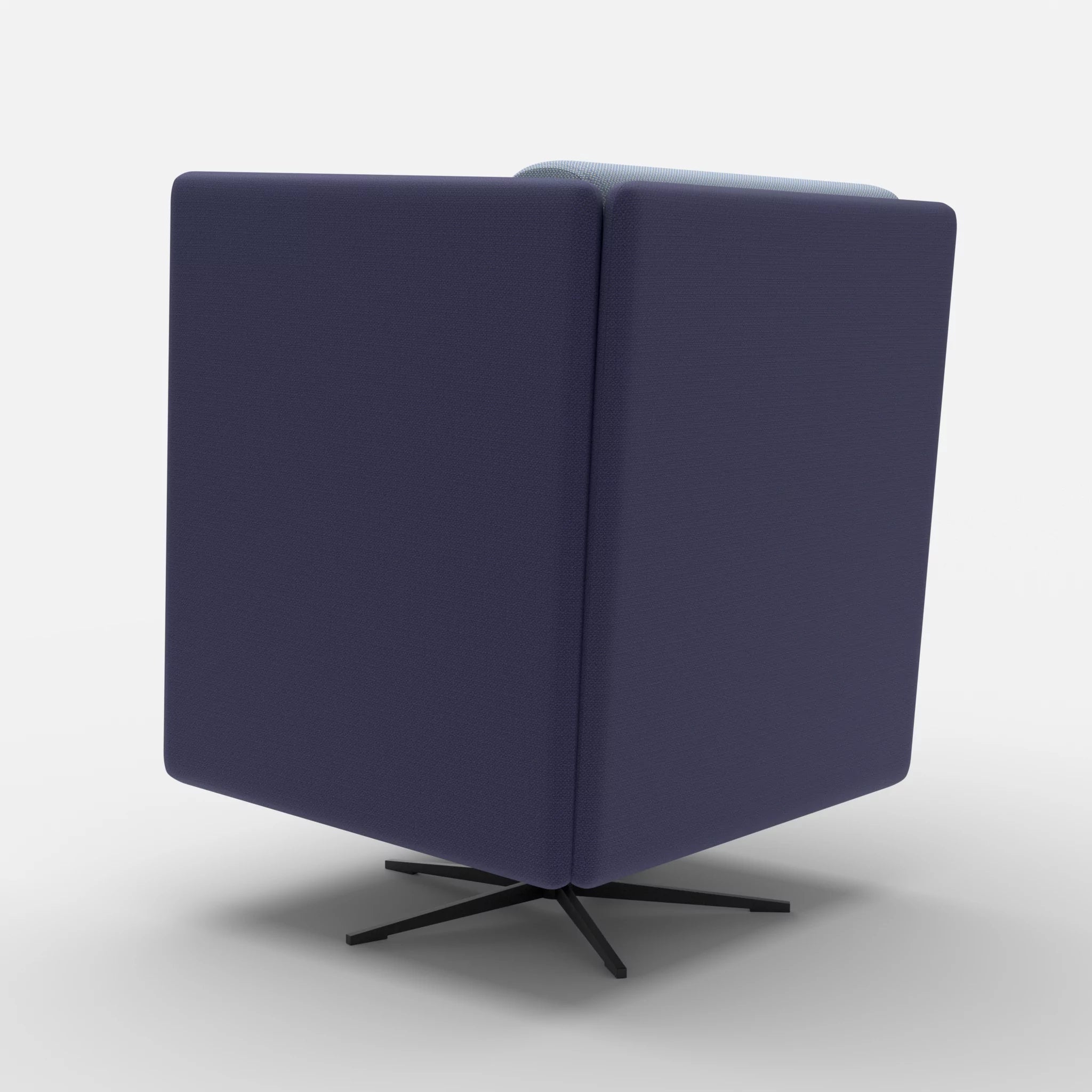 Loungesessel Egon Hohe Version credonavy-credosea in Navy und Blau von hinten
