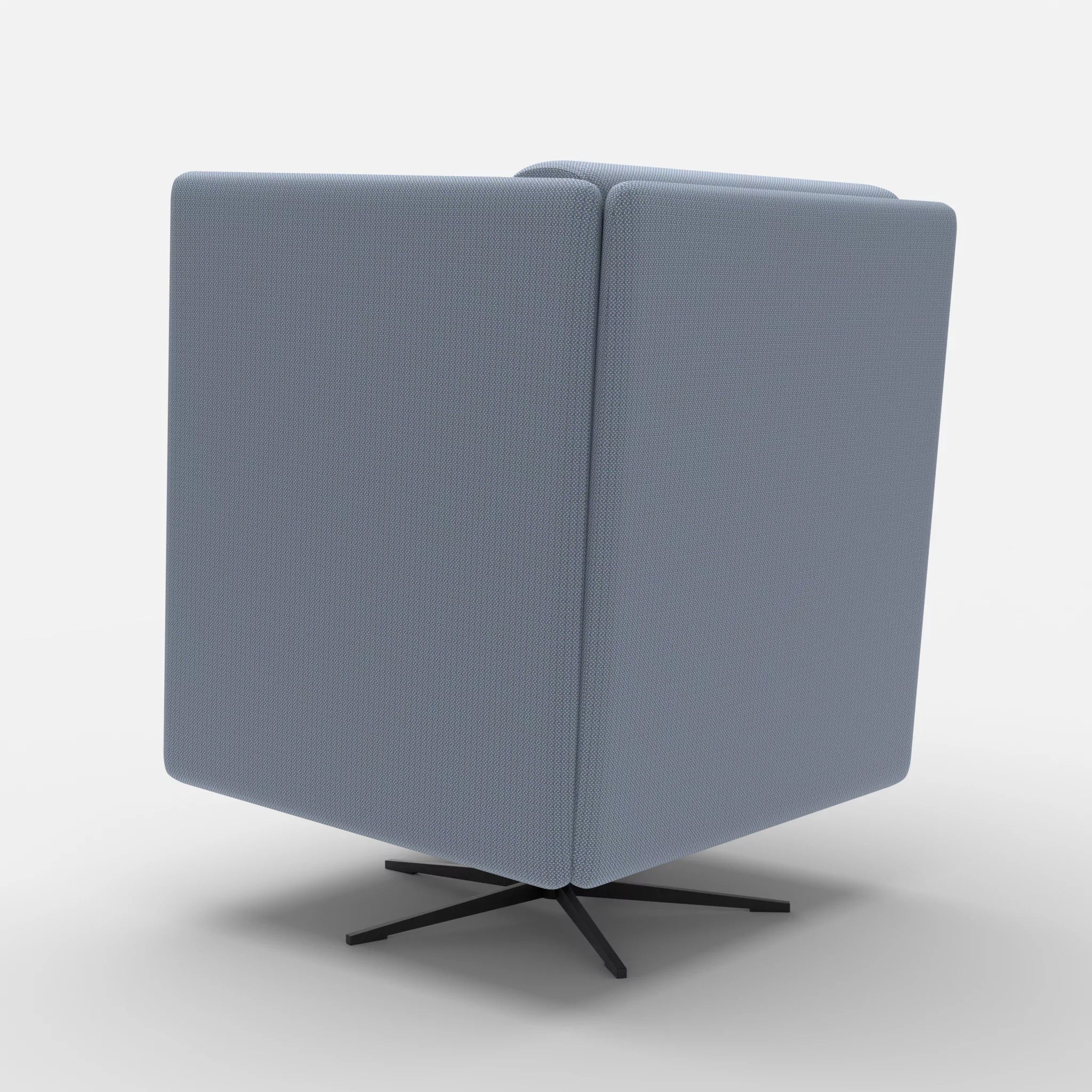 Loungesessel Egon Hohe Version credosea-credosea in Blau und Blau von hinten