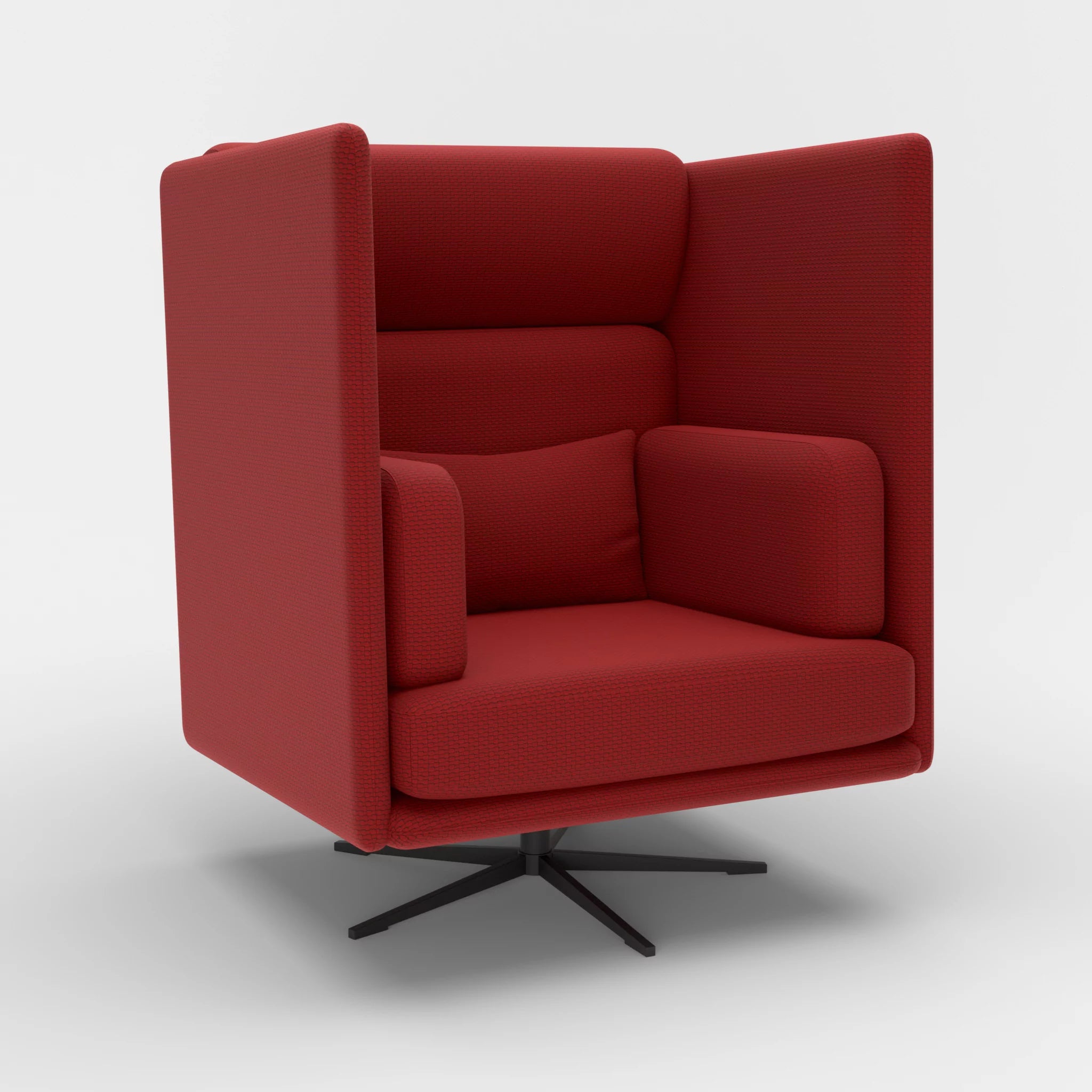 Loungesessel Egon Hohe Version nabucco4021-nabucco4021 in Rot und Rot von der Seite