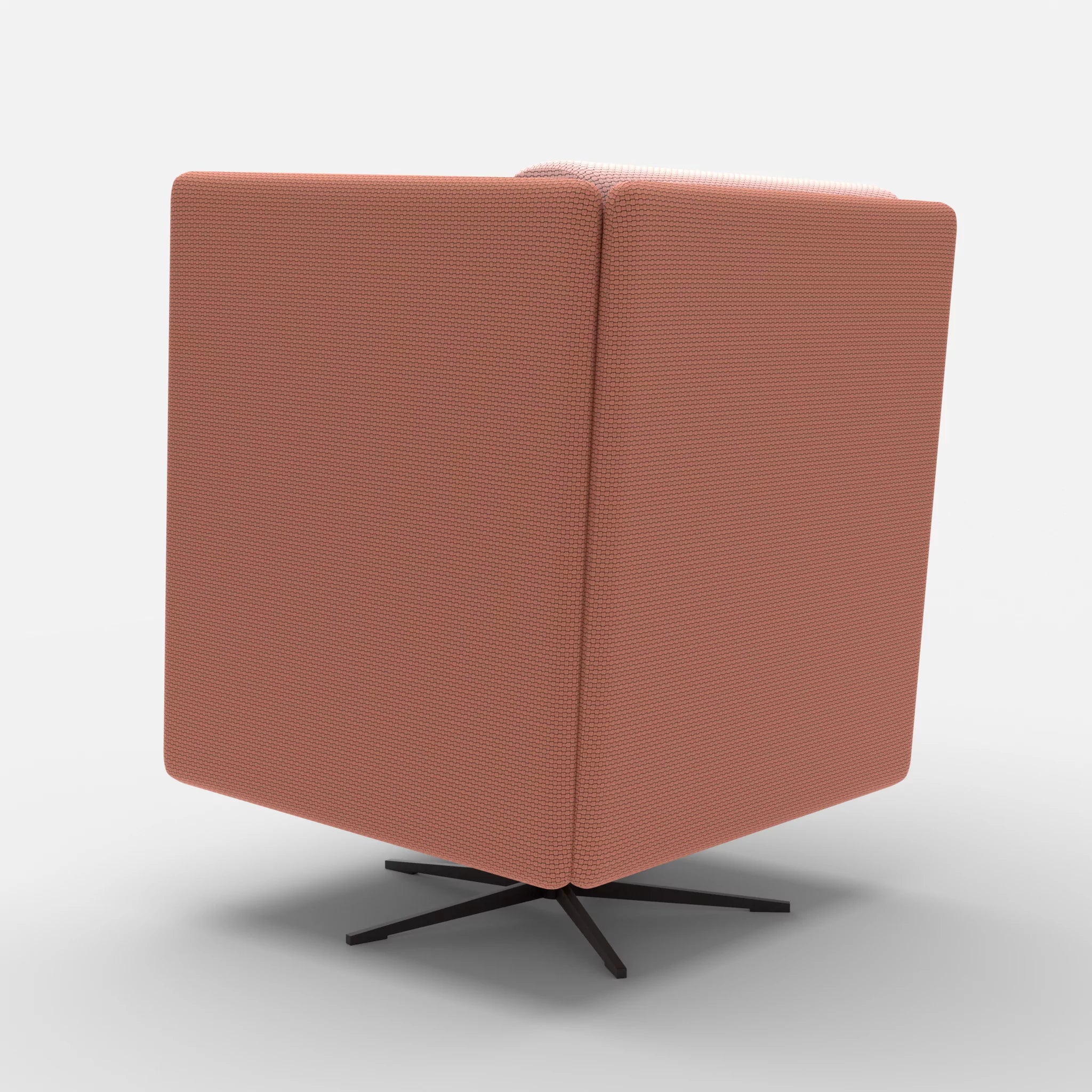 Loungesessel Egon Hohe Version nabucco4037-nabucco4022 in Terracotta und Rosa von hinten