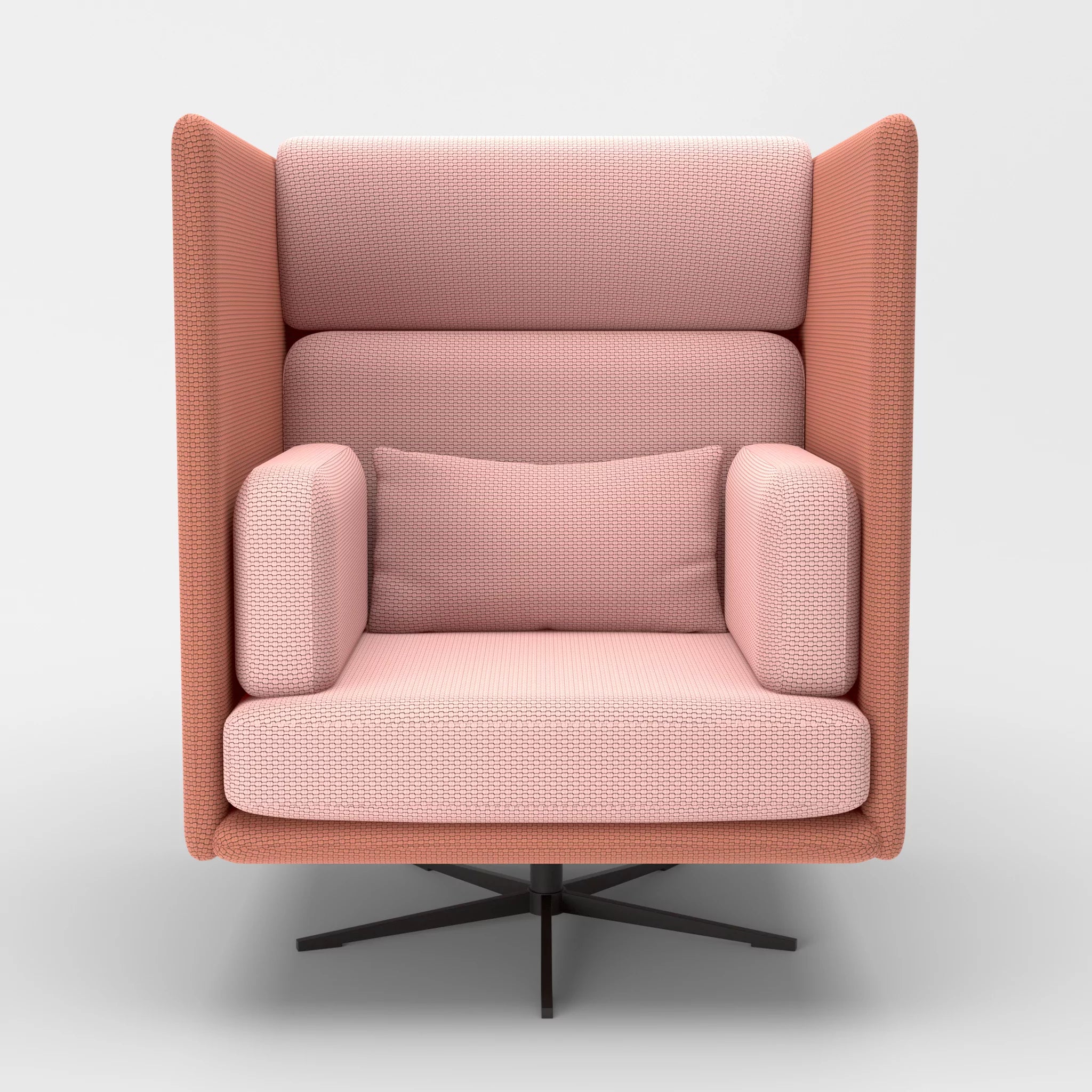 Loungesessel Egon Hohe Version nabucco4037-nabucco4022 in Terracotta und Rosa von vorne